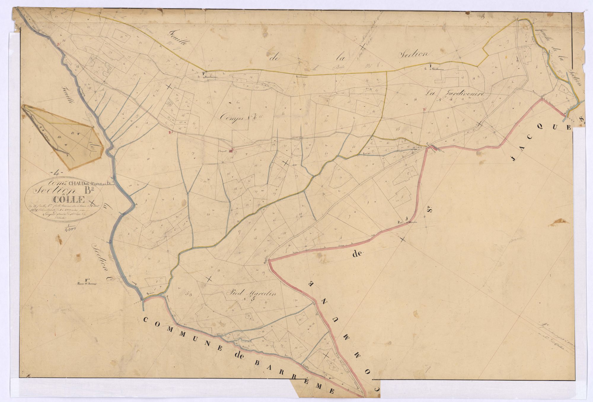 CHAUDON-NORANTE - Section B, la Colle.