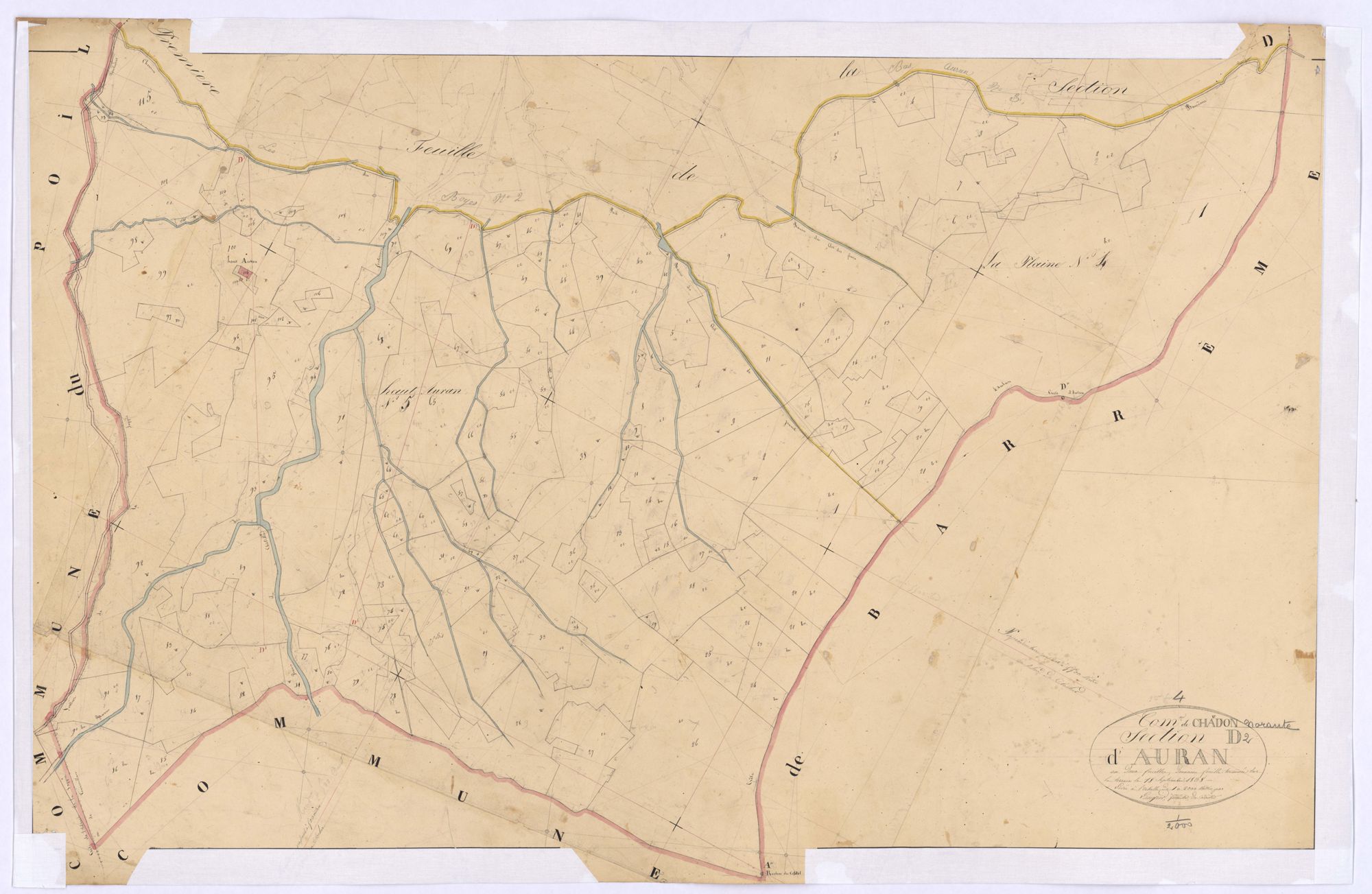 CHAUDON-NORANTE - Section D, Auran.