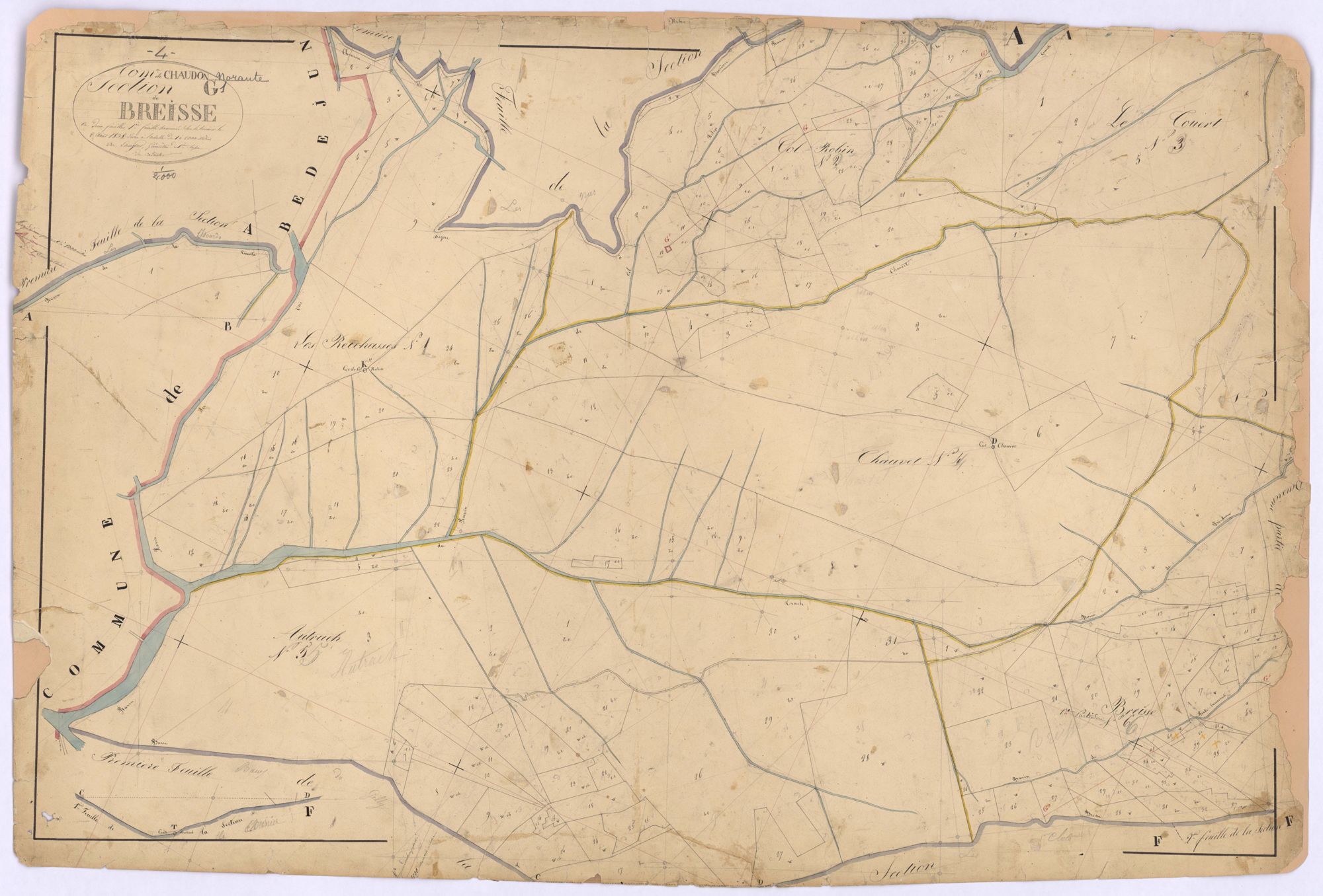 CHAUDON-NORANTE - Section G, la Breisse.