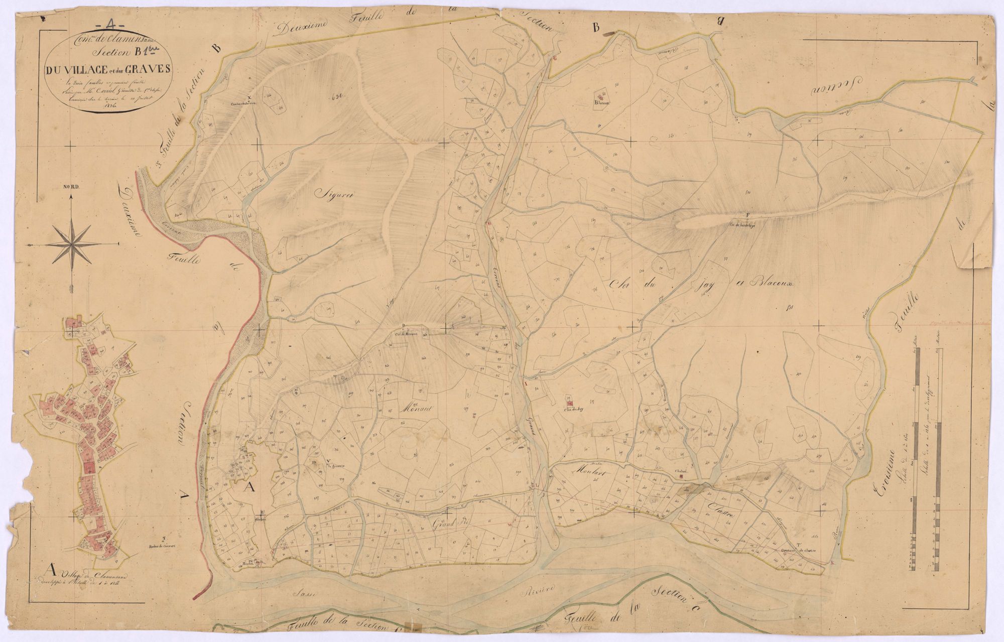 CLAMENSANE - Section B, le Village et Graves.