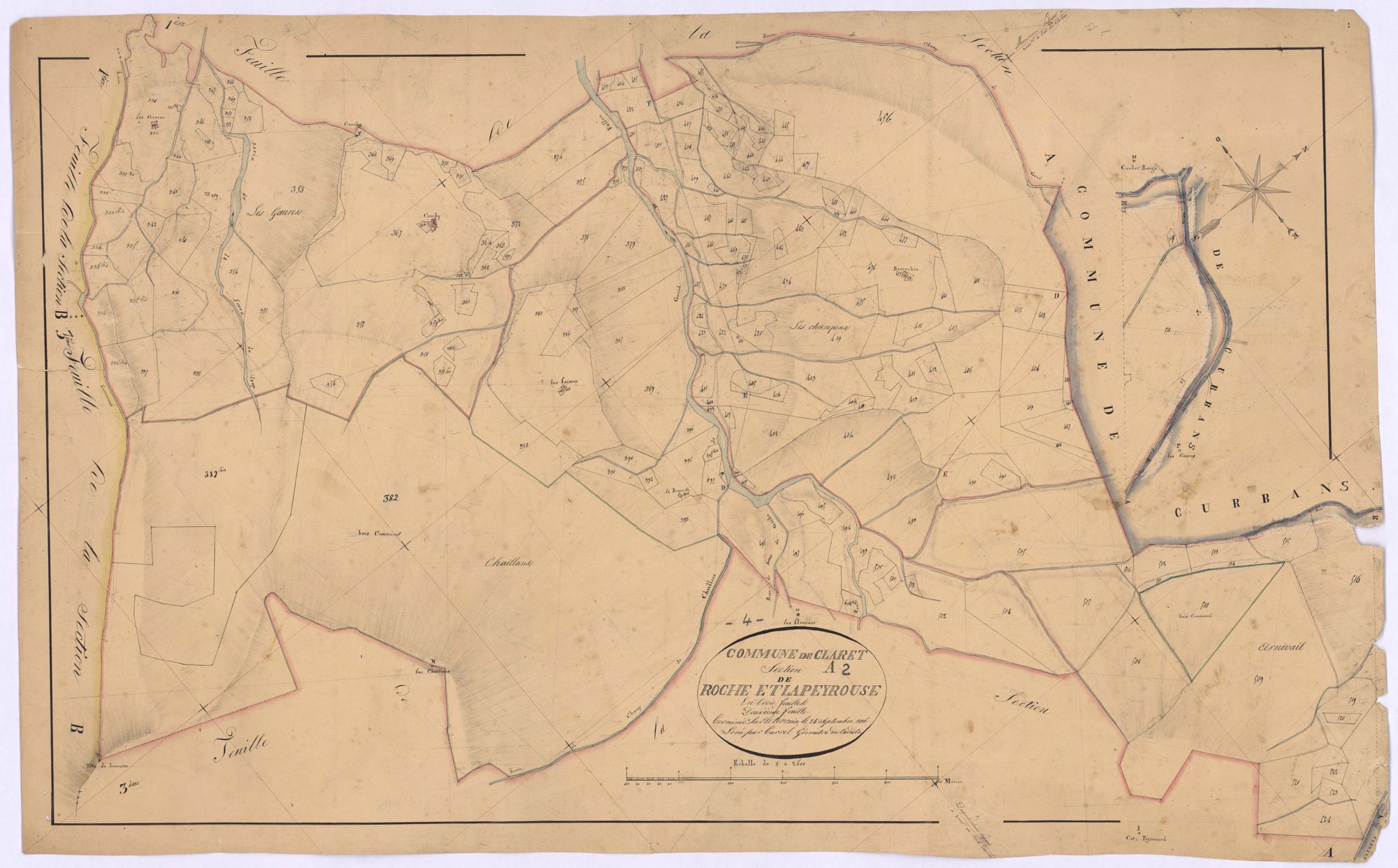 CLARET - Section A, la Roche et la Peyrouse.