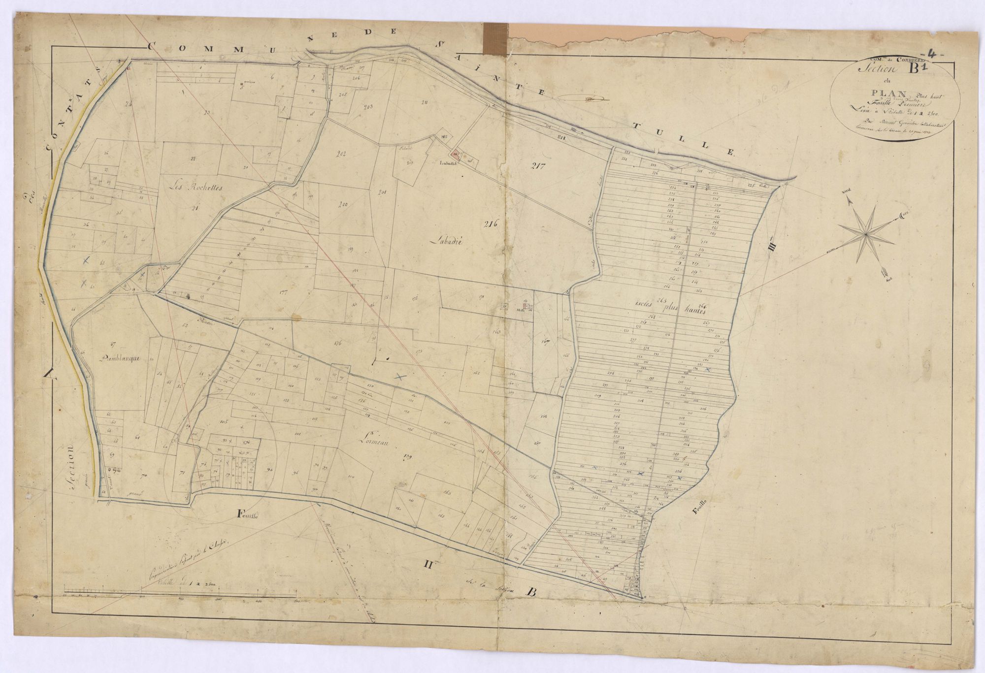 CORBIERES - Section B, le Plan.