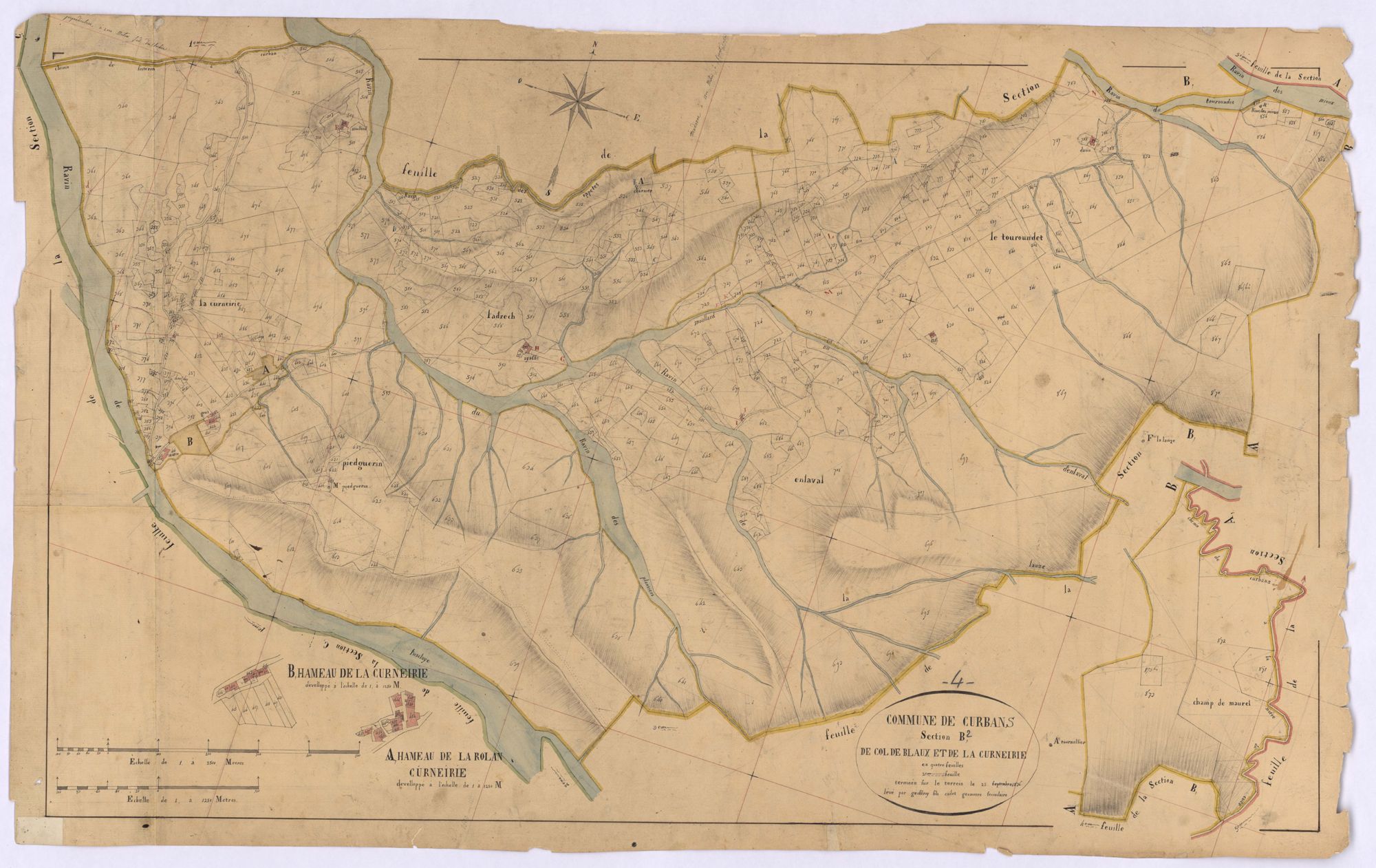 CURBANS - Section B, le Col de Blaux et la Curniére.
