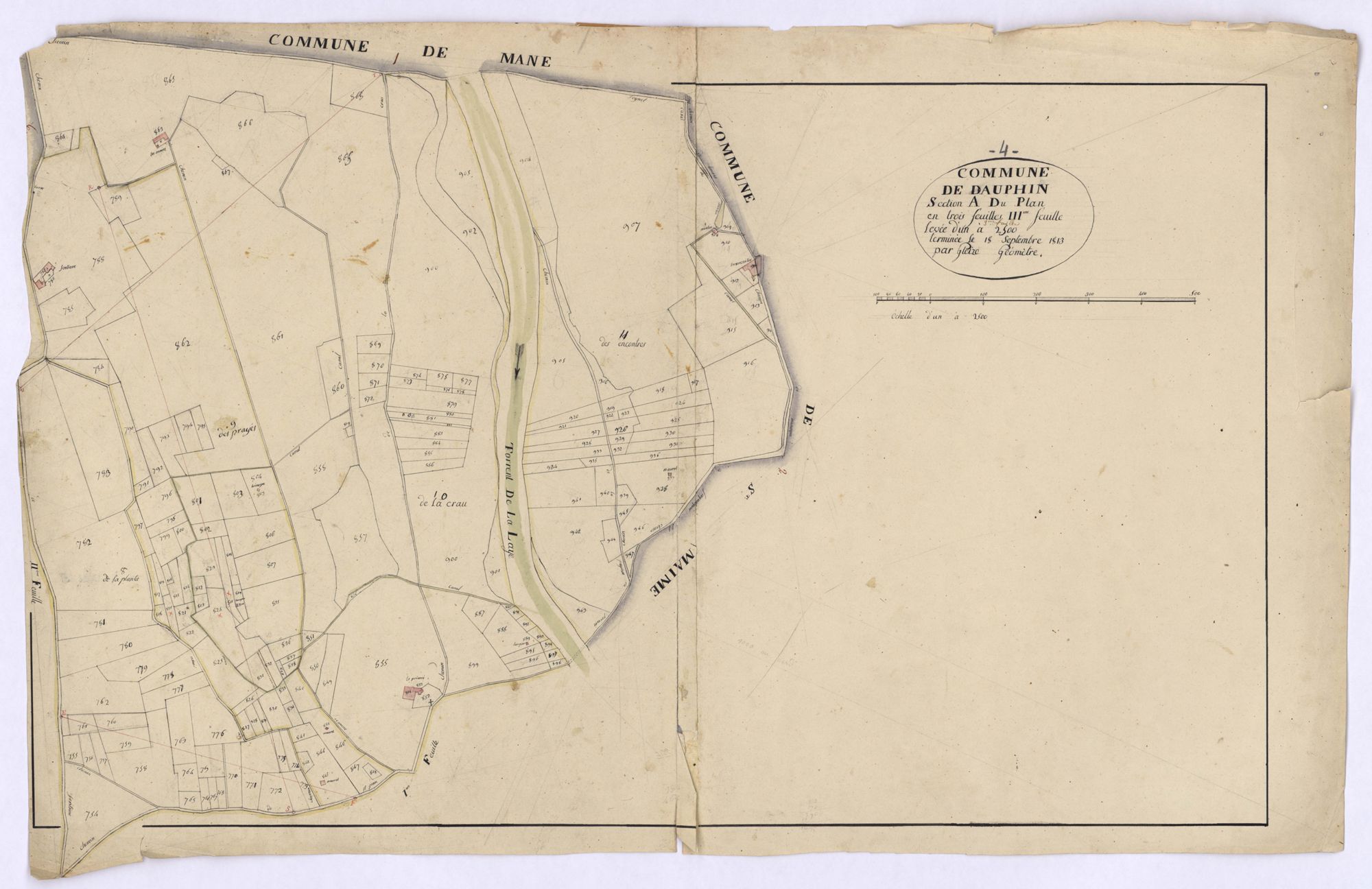 DAUPHIN - Section A, le Plan.