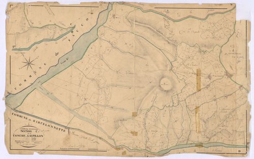 ENCHASTRAYES - SectionC, la Conche et l'Aupillon.