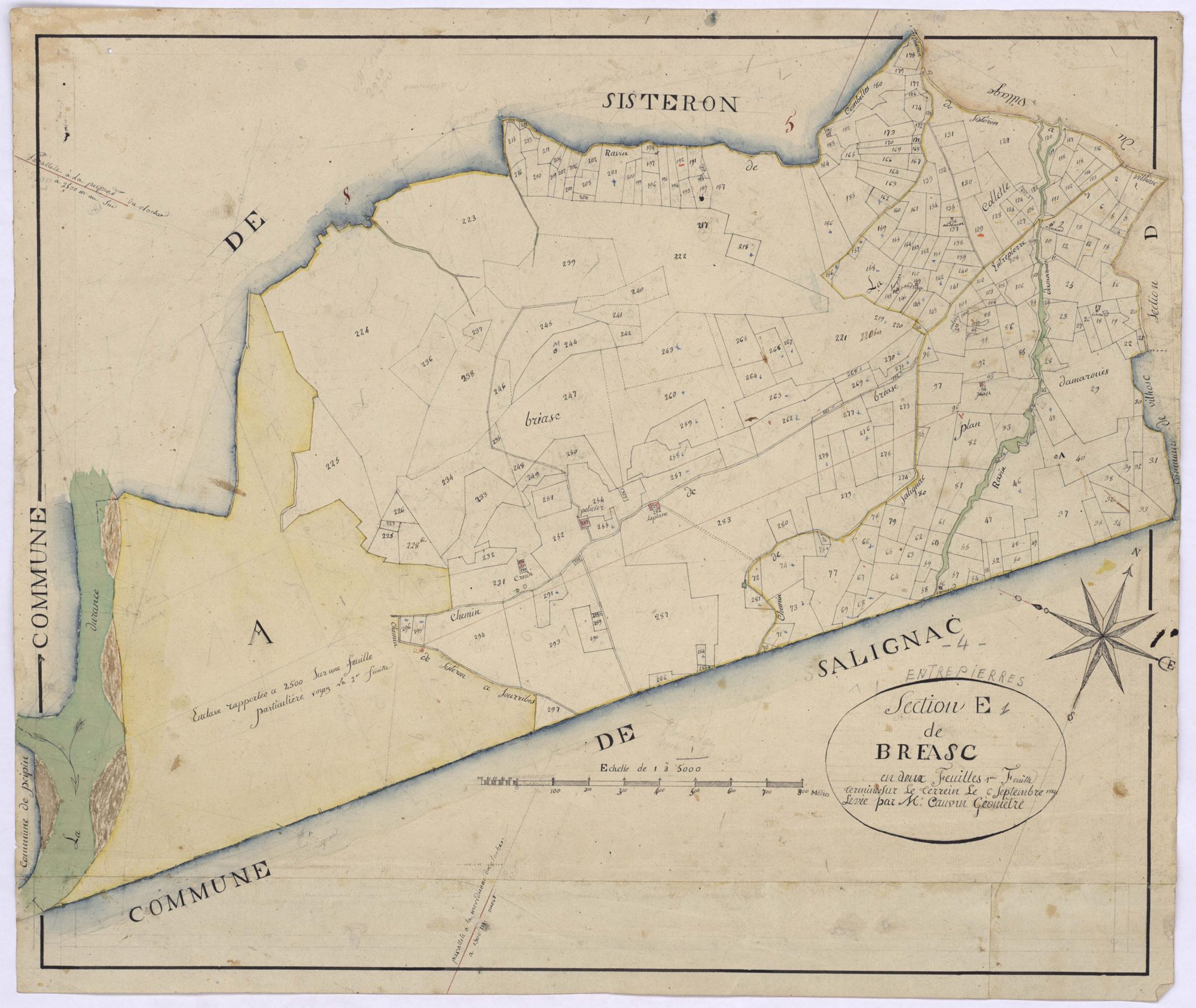 ENTREPIERRES - Section E, le Breasc.