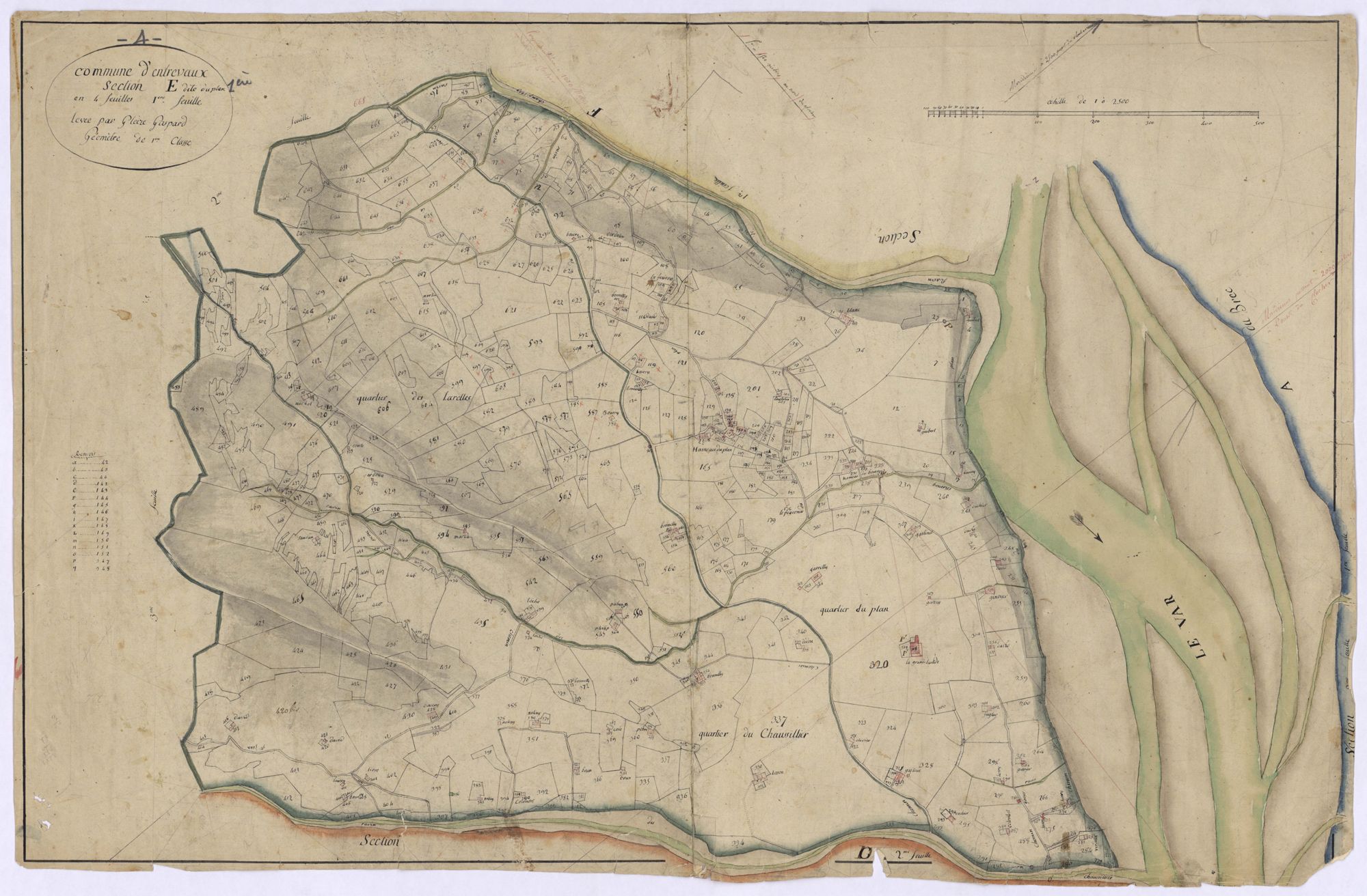 ENTREVAUX - Section E, le Plan.