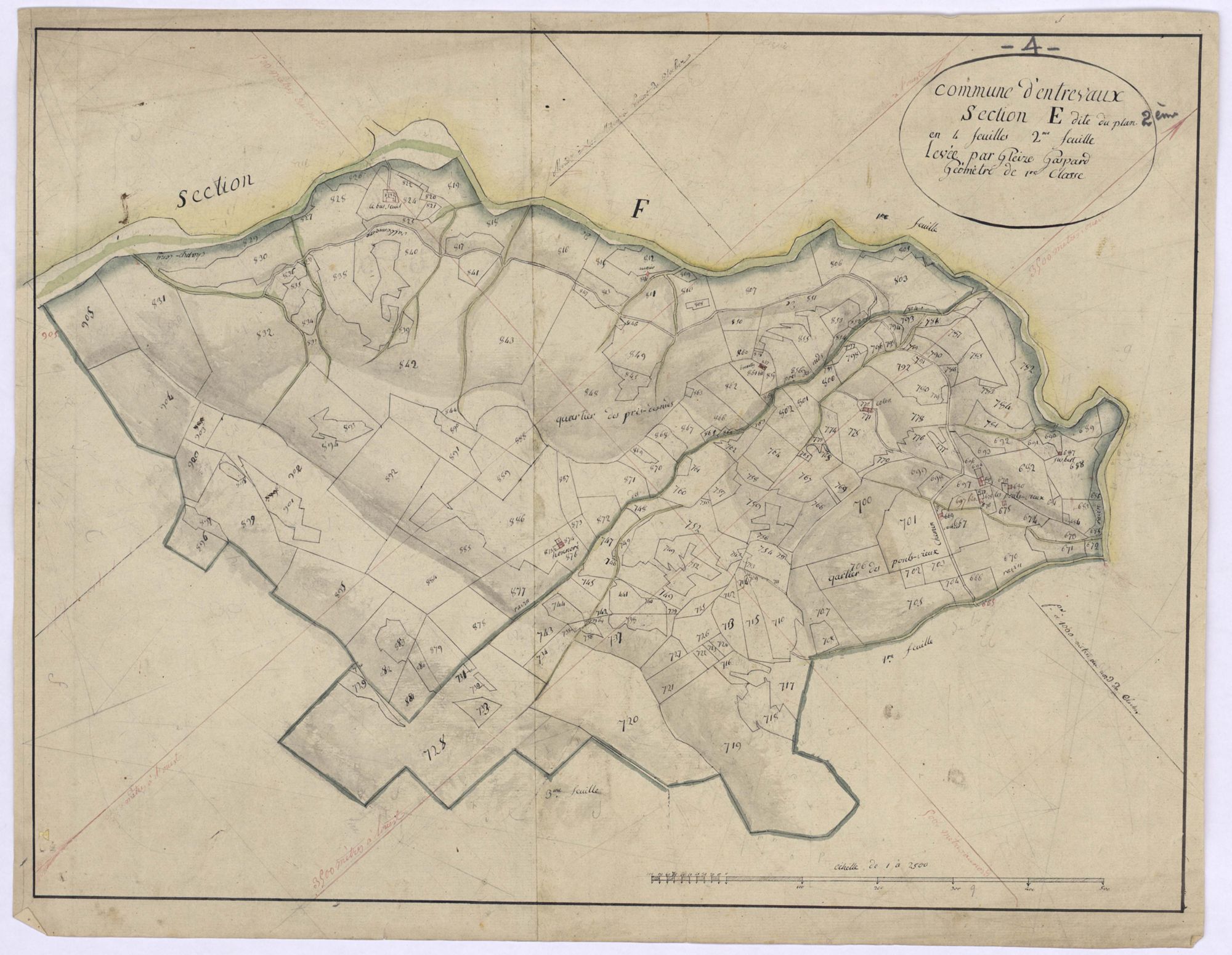 ENTREVAUX - Section E, le Plan.