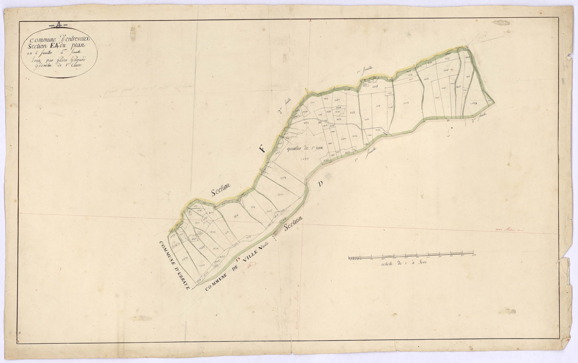 ENTREVAUX - Section E, le Plan.
