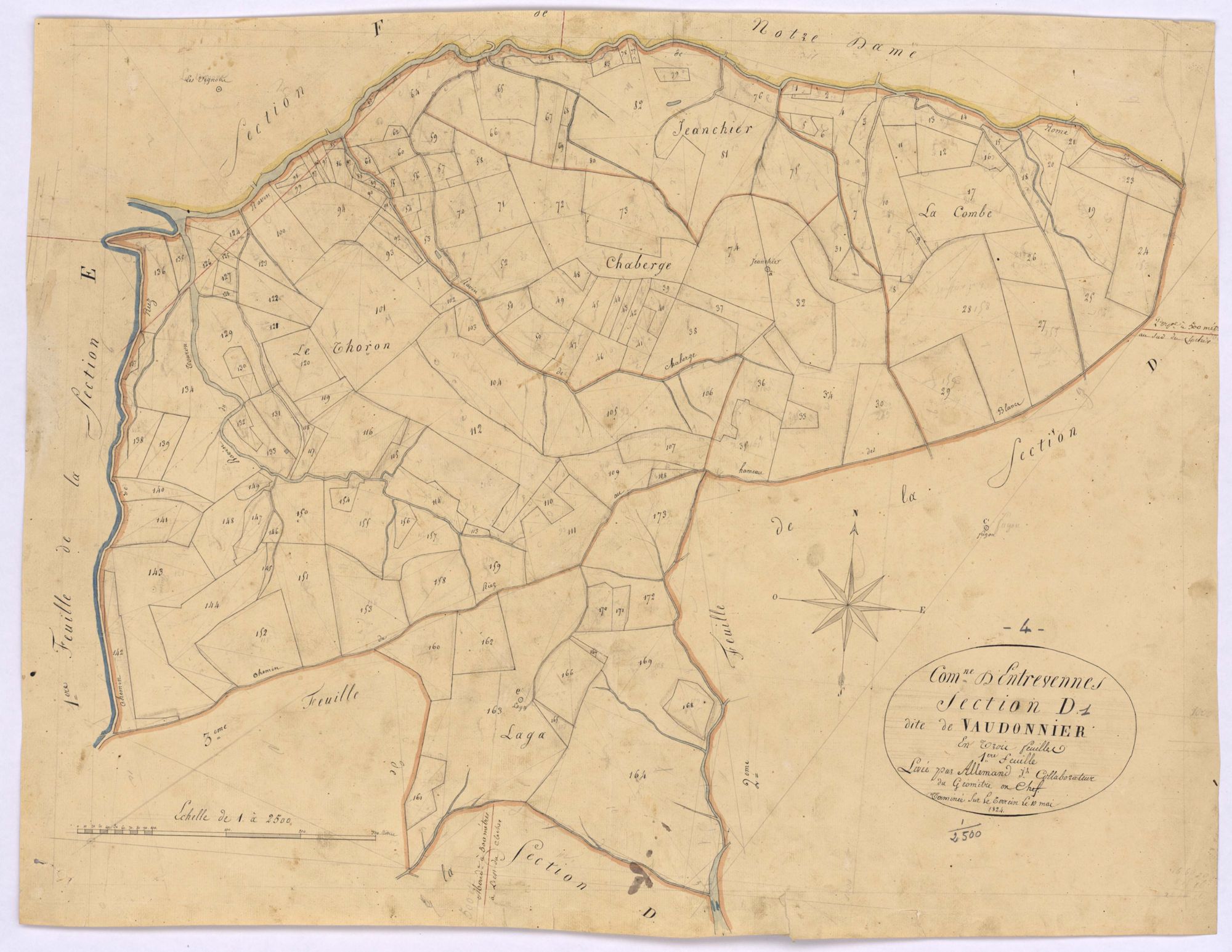 ENTREVENNES - Section D, Vaudonnier.