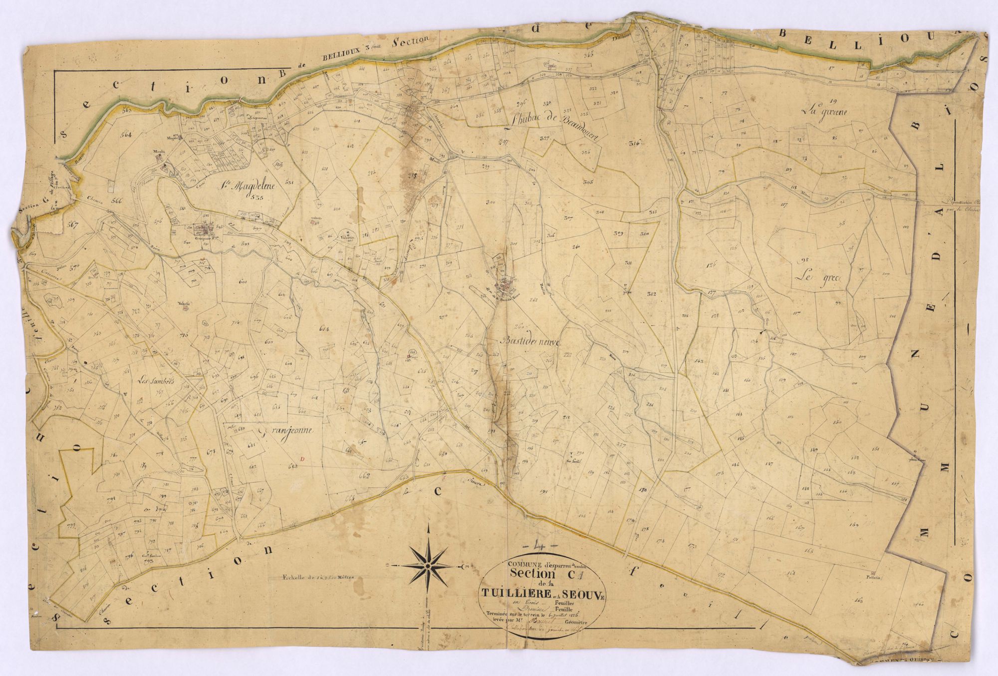 ESPARRON-DE-VERDON - Section C, la Tuilliére et Séouve.