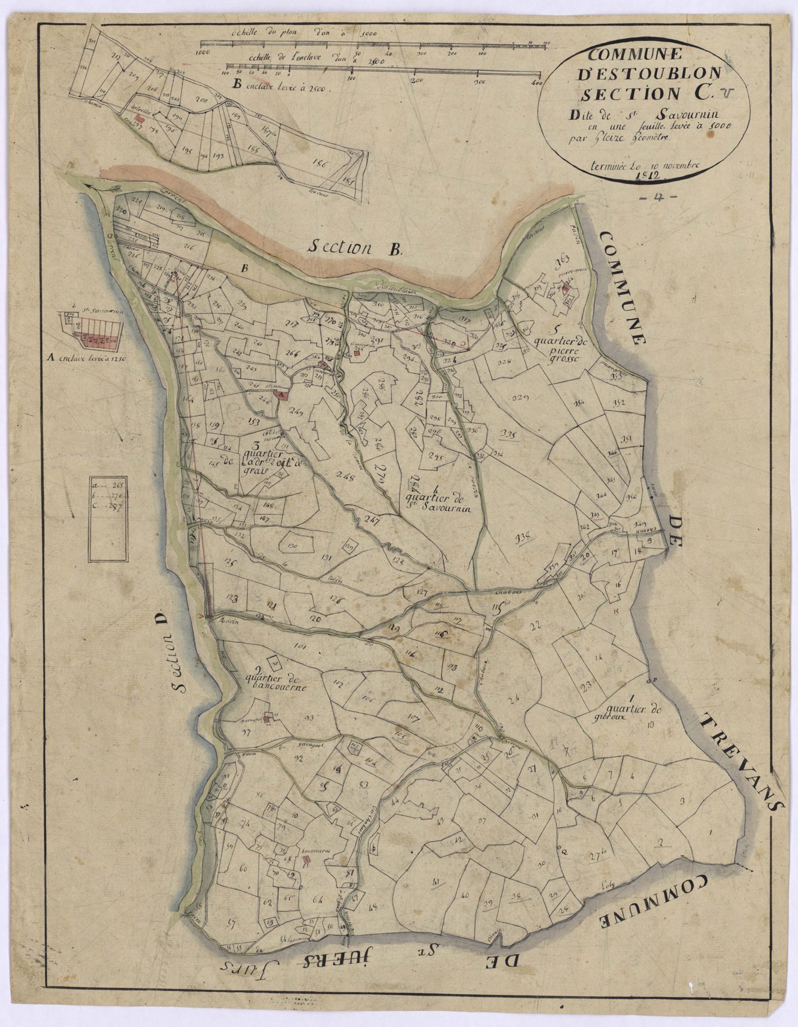 ESTOUBLON - Section C, Saint-Savournin.