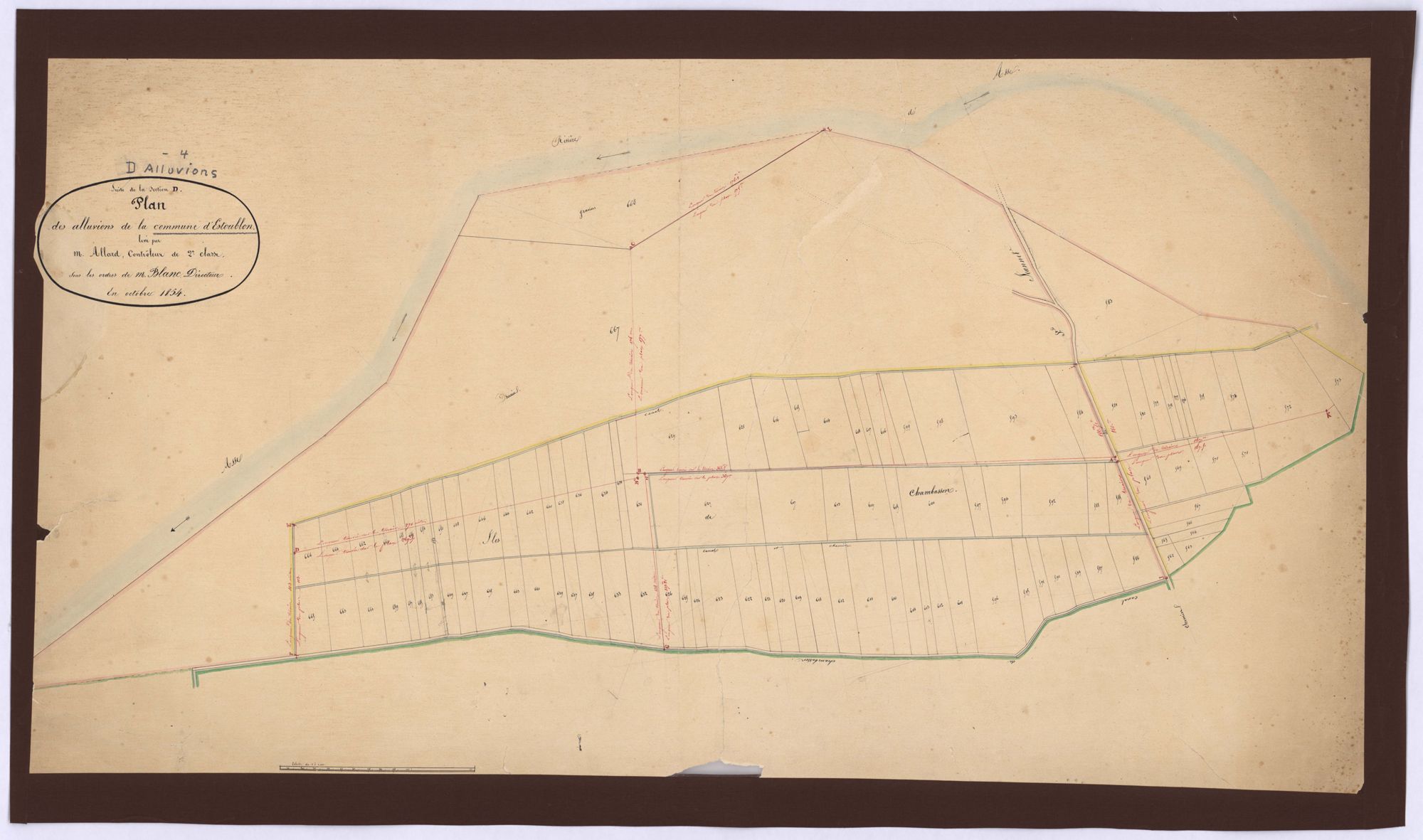 ESTOUBLON - Plan des alluvions de la commune d'Estoublon.