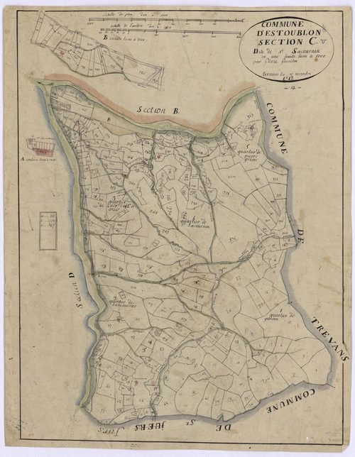 ESTOUBLON - Section C, Saint-Savournin.