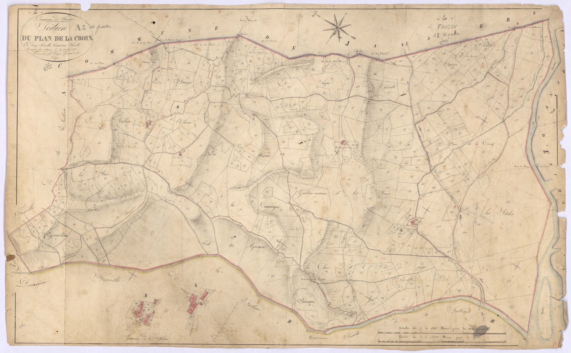 FAUCON-DE-BARCELONNETTE - Section A, le Plan de la Croix.