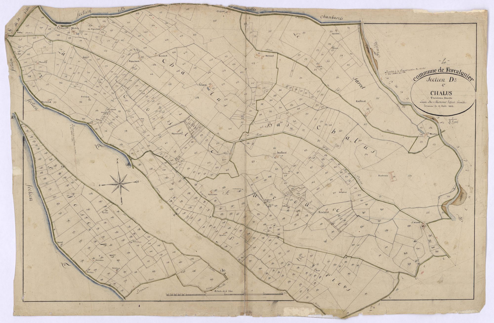 FORCALQUIER - Section D, les Chalus.