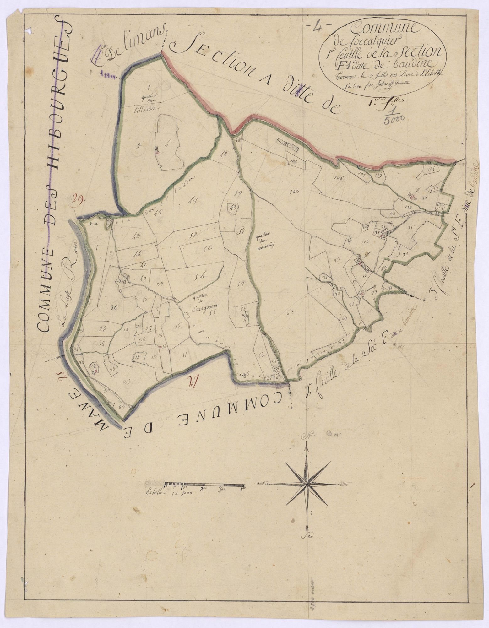 FORCALQUIER - Section F, Baudine.