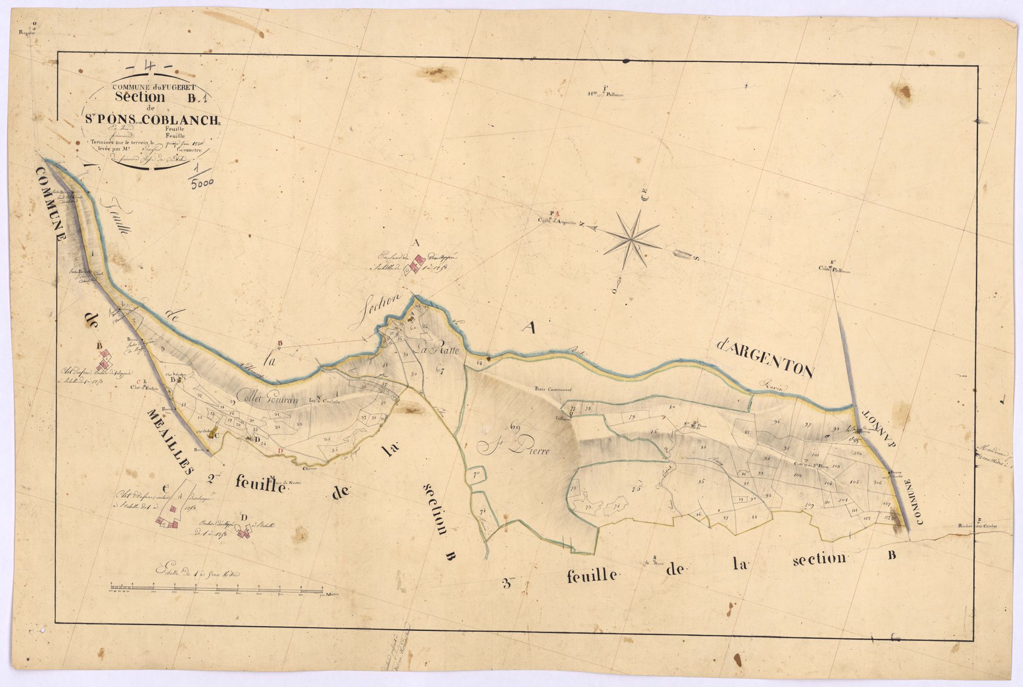 FUGERET - LE - Section B, Saint-Pons et Coblanche.