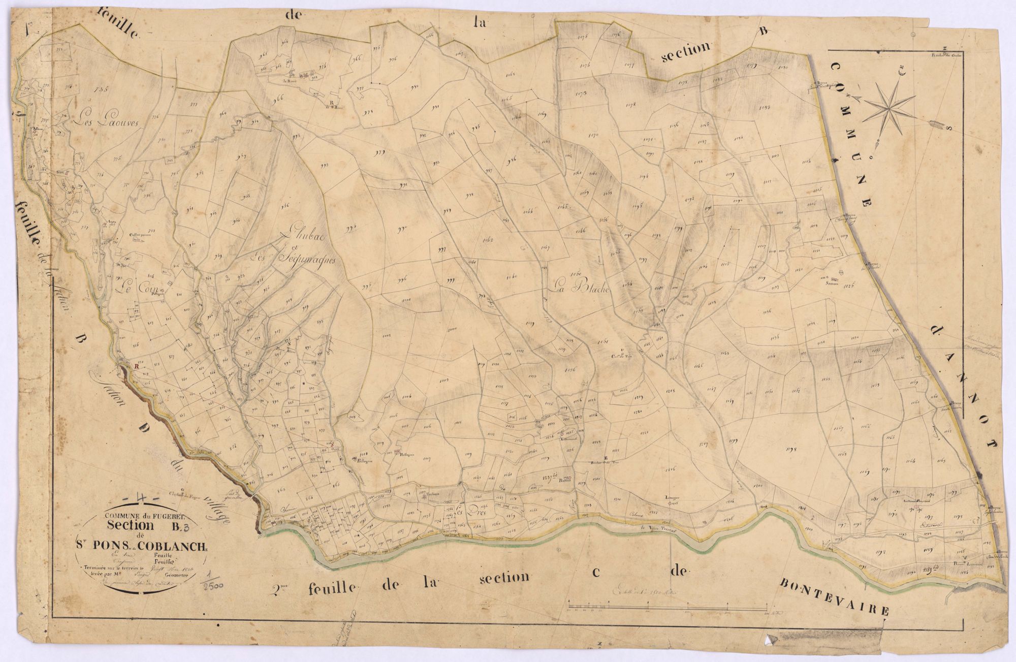 FUGERET - LE - Section B, Saint-Pons et Coblanche.