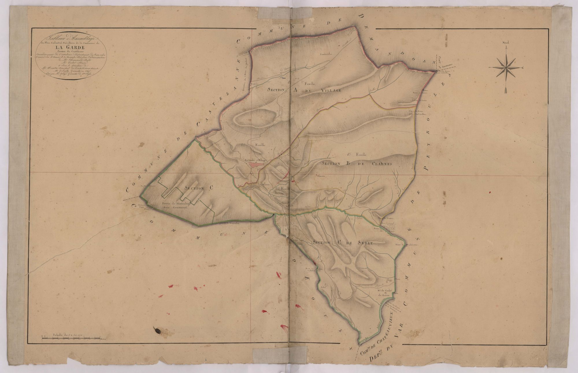 GARDE - LA - Tableau d'assemblage de la commune de la Garde.