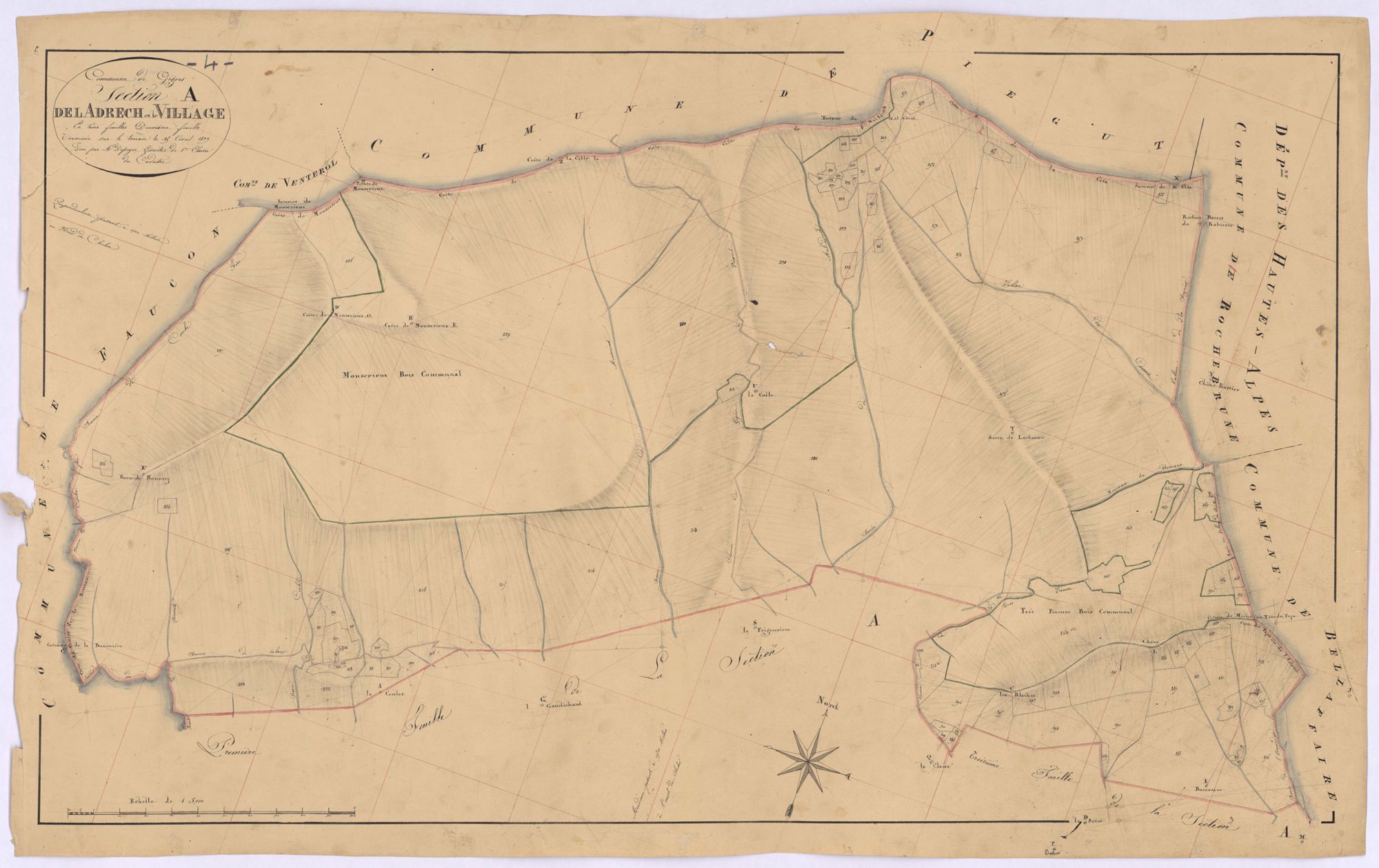 GIGORS - Section A, l'Adrech et le Village.