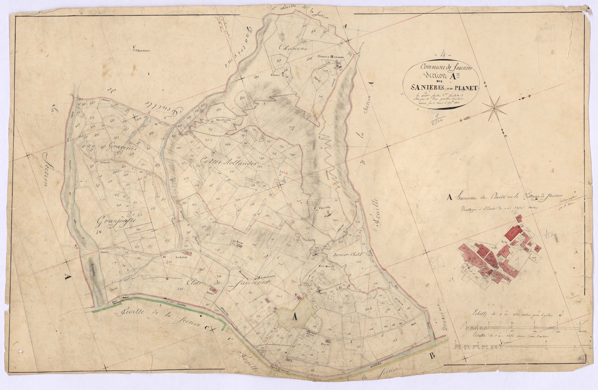 JAUSIERS - Section A, le Planet et les Sanières.