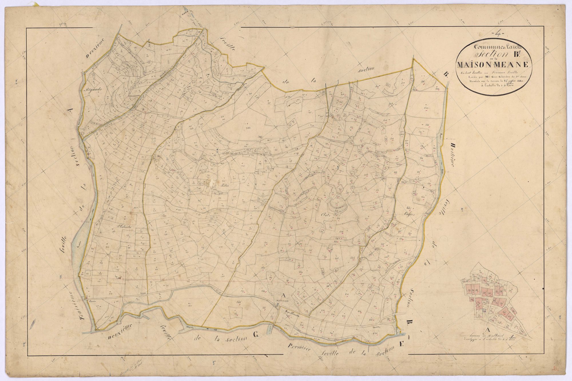 LARCHE - Section B, Maison-Méane.