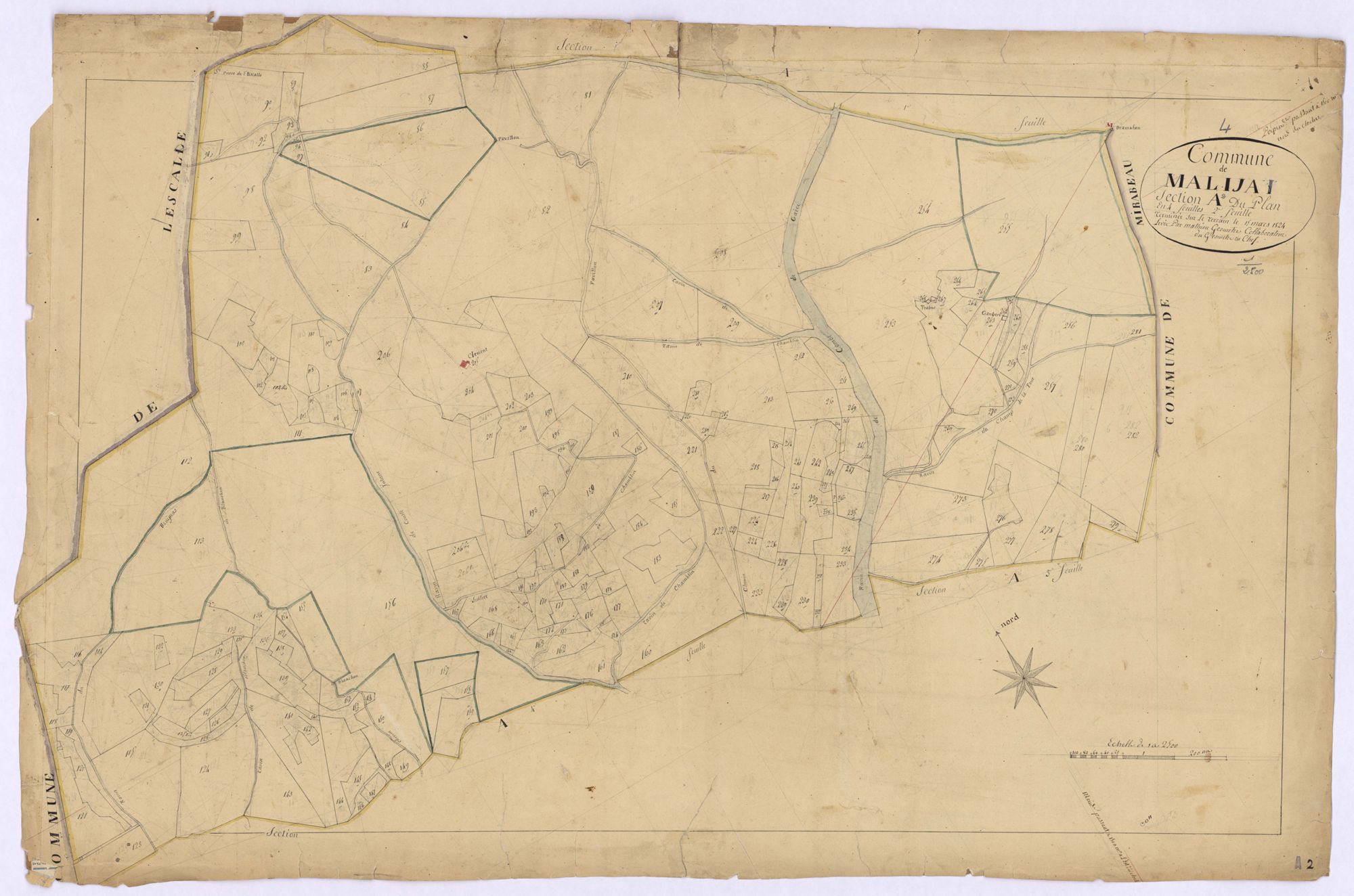 MALIJAI - Section A, le Plan.