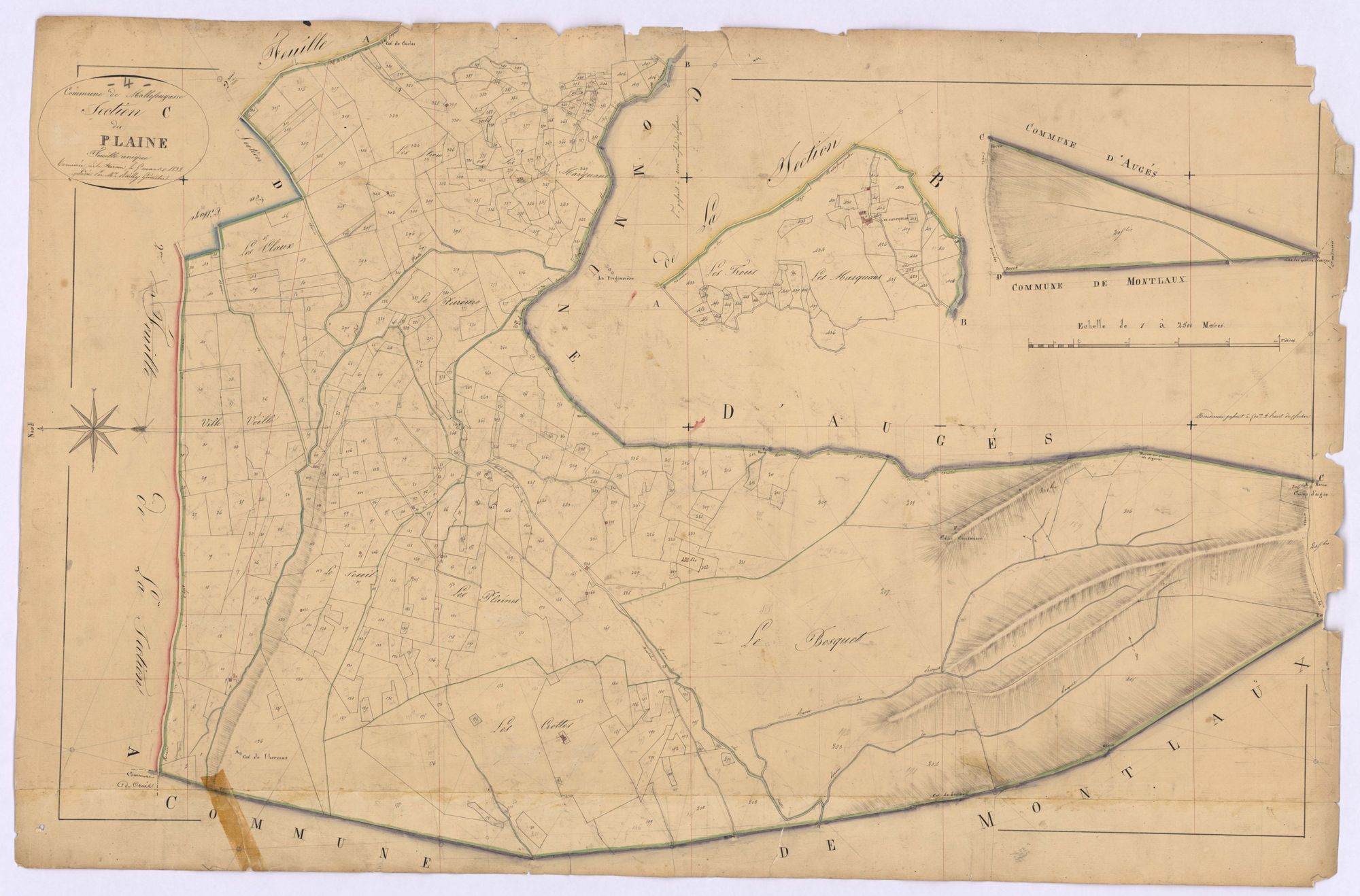 MALLEFOUGASSE - Section C, la Plaine.