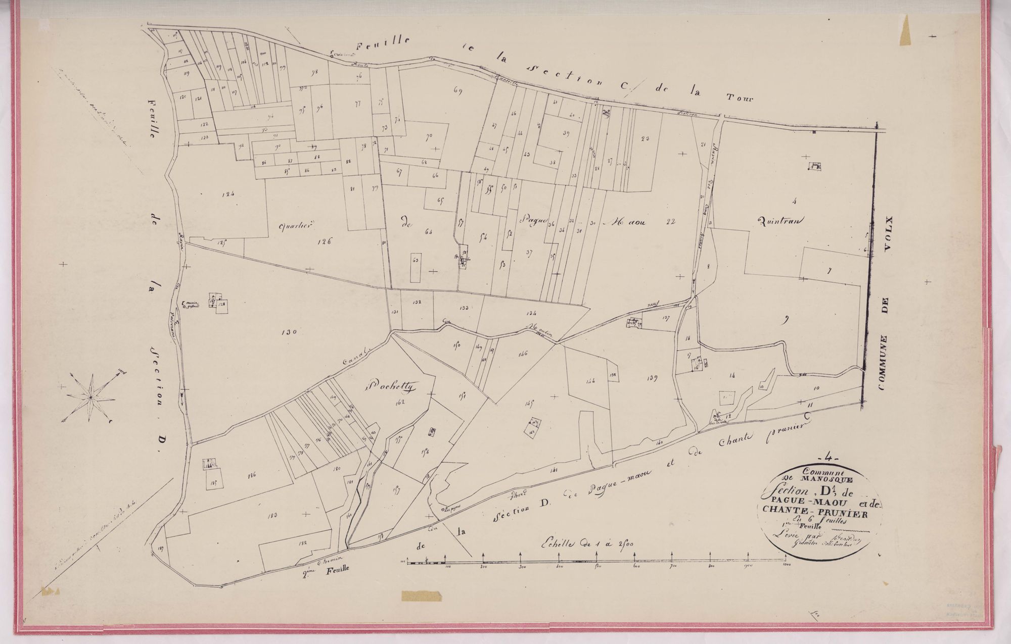 MANOSQUE - Section D, Pague-Maou et Chate-Prunier.
