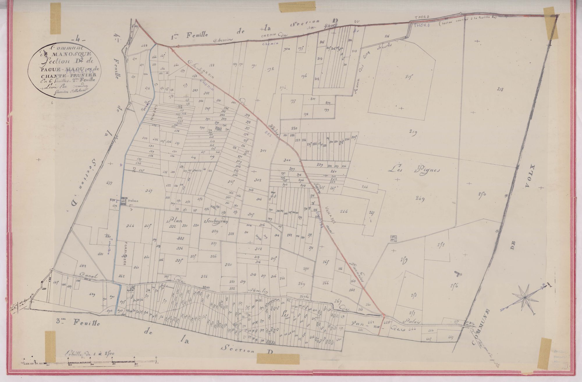 MANOSQUE - Section D, Pague-Maou et Chate-Prunier.