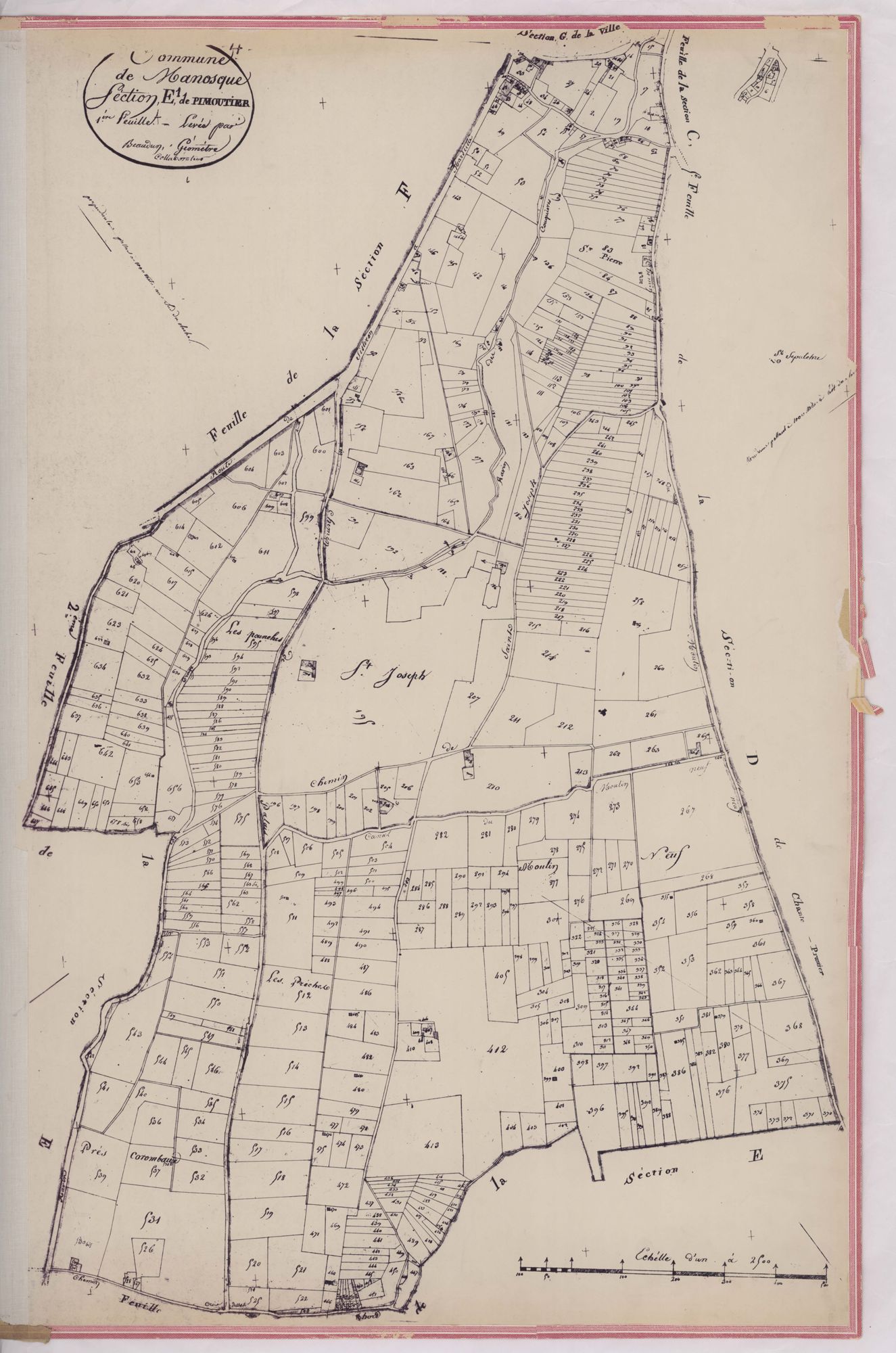 MANOSQUE - Section E, le Pimoutier.
