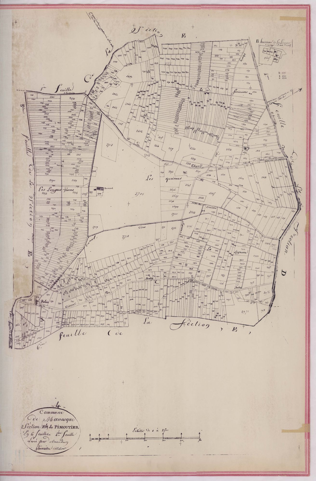 MANOSQUE - Section E, le Pimoutier.