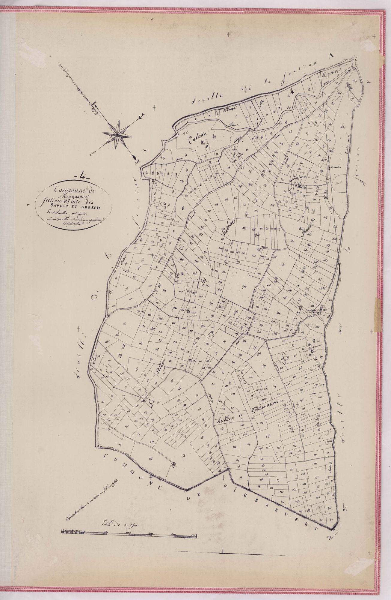 MANOSQUE - Section F, les Savels et Adrech.
