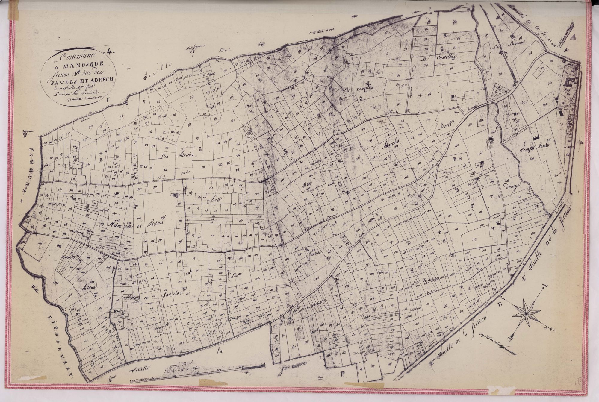 MANOSQUE - Section F, les Savels et Adrech.