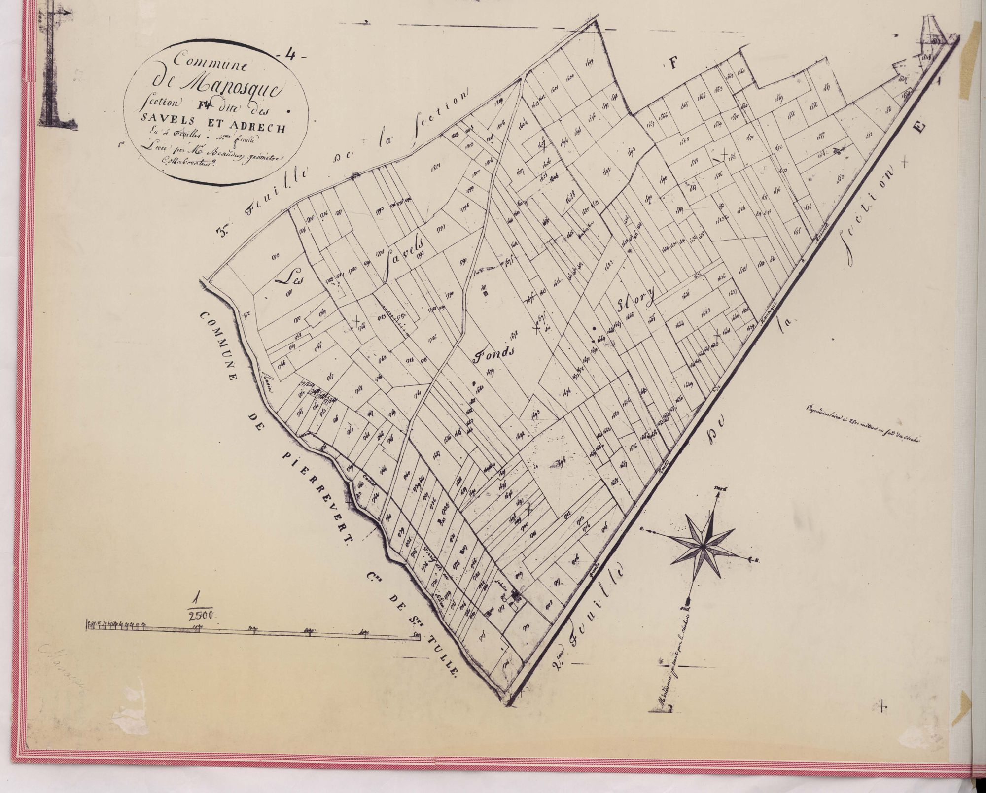 MANOSQUE - Section F, les Savels et Adrech.