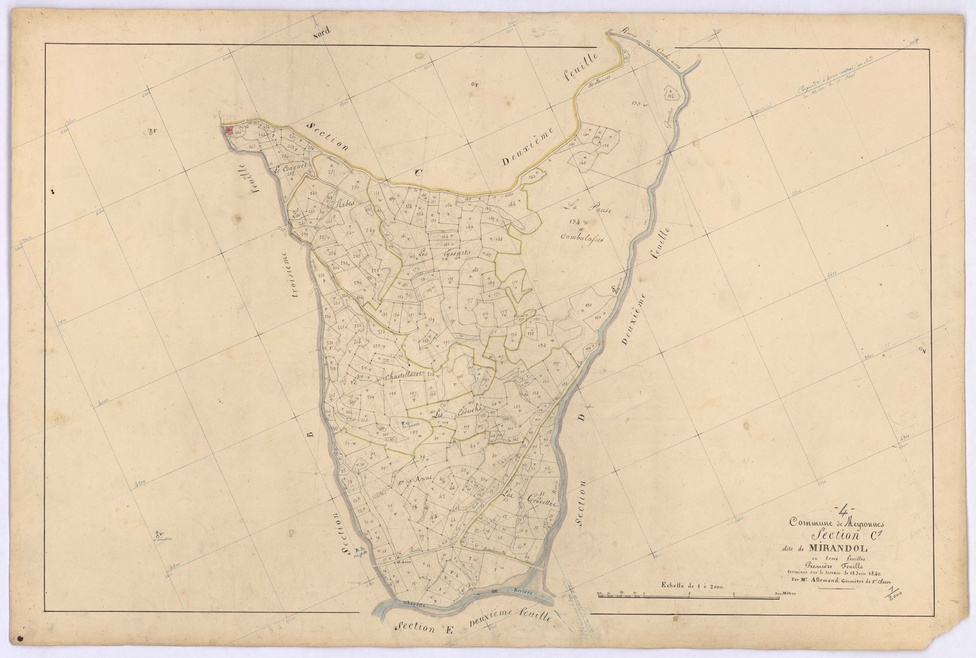 MEYRONNES - Section C, Mirandol.