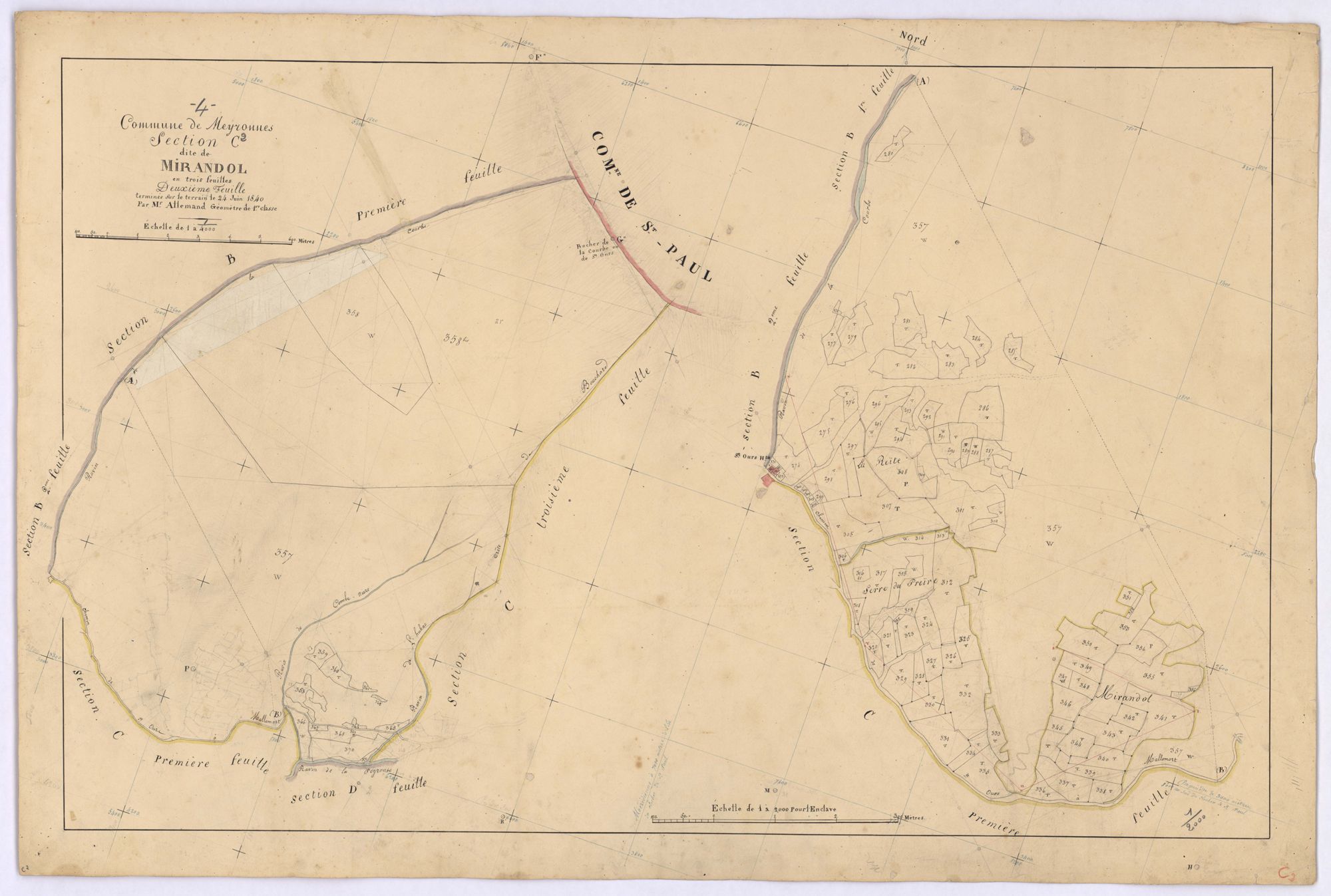 MEYRONNES - Section C, Mirandol.