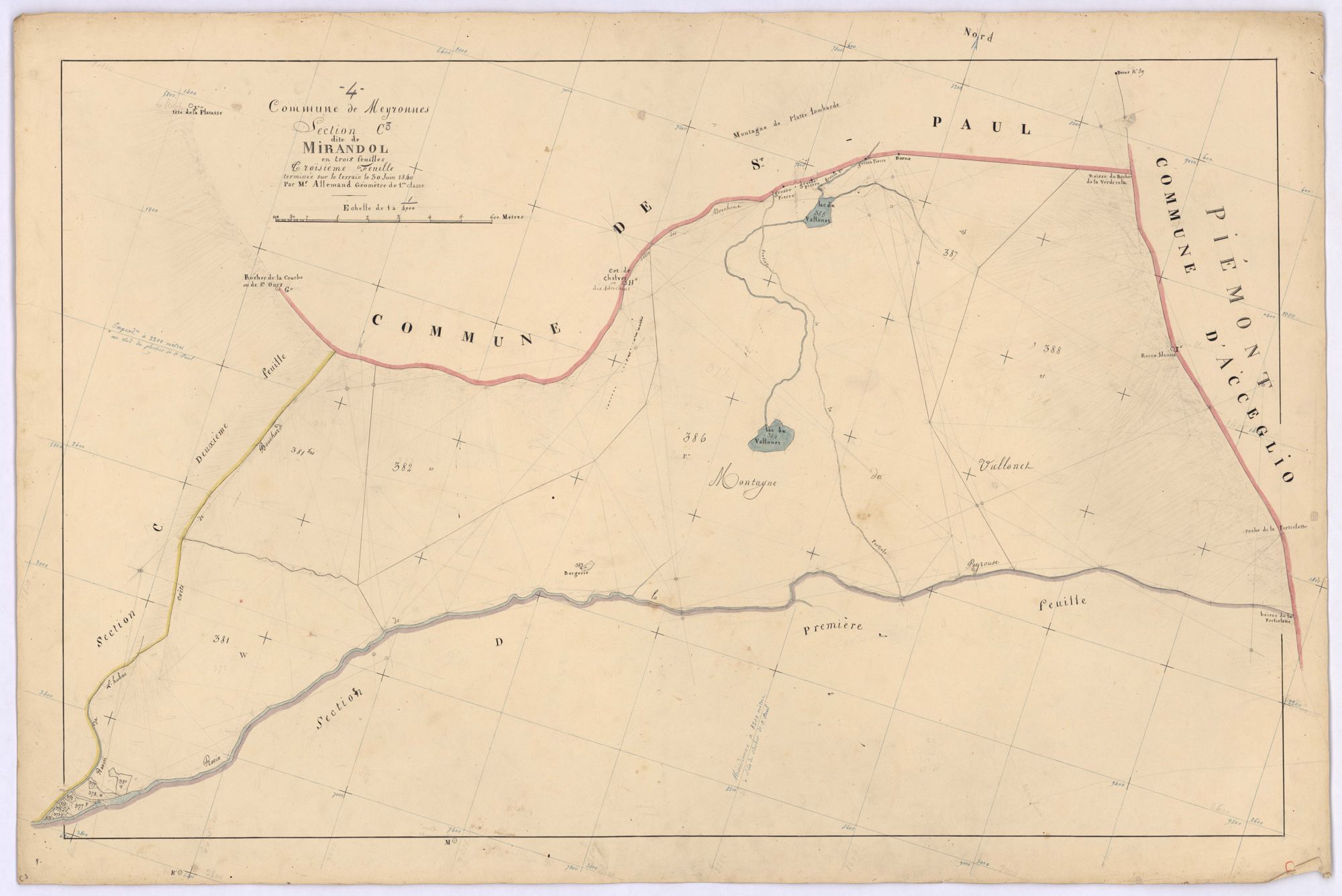 MEYRONNES - Section C, Mirandol.