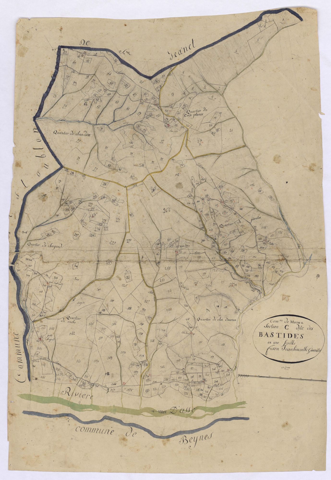 MEZEL - Section C, les Bastides.