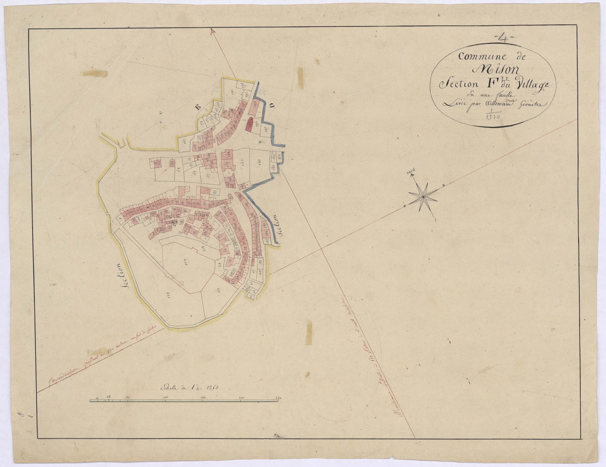 MISON - Section F, dite du Village.