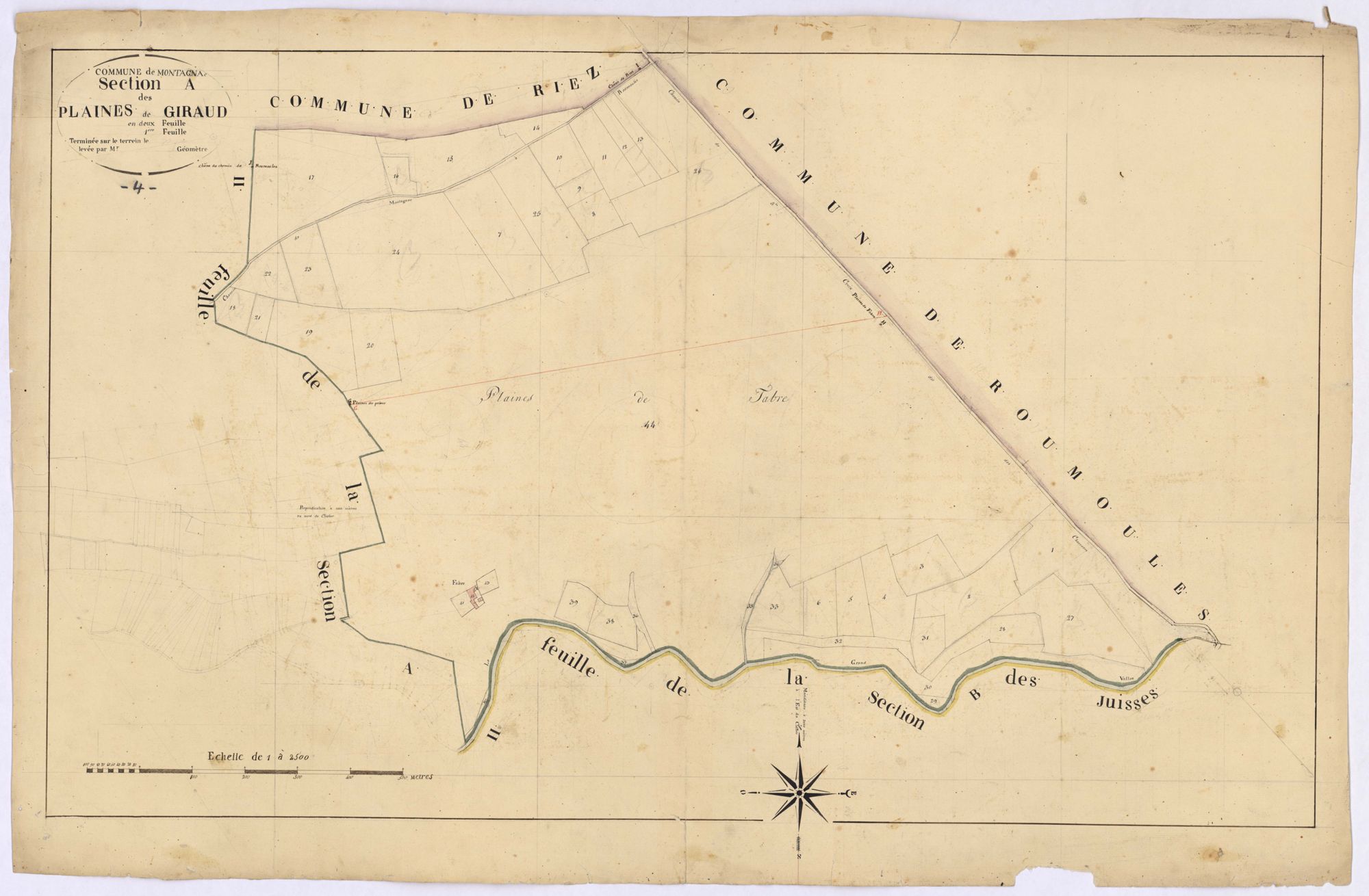 MONTAGNAC - Section A, les Plaines de Giraud.