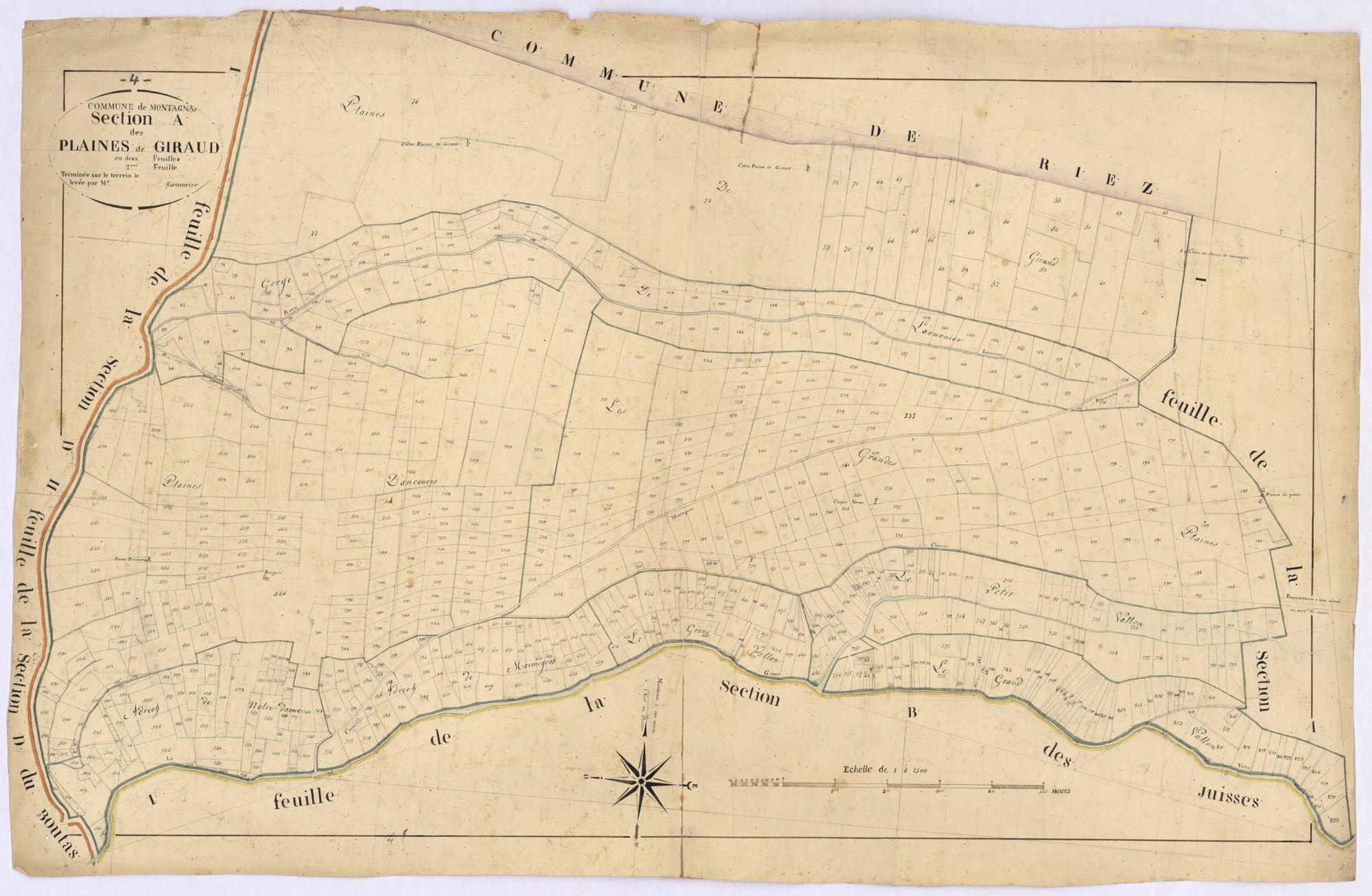 MONTAGNAC - Section A, les Plaines de Giraud.