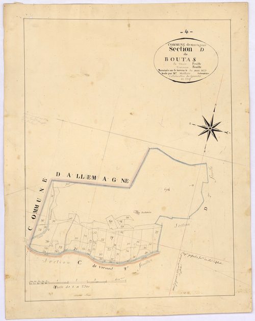 MONTAGNAC - Section D, le Boutas.