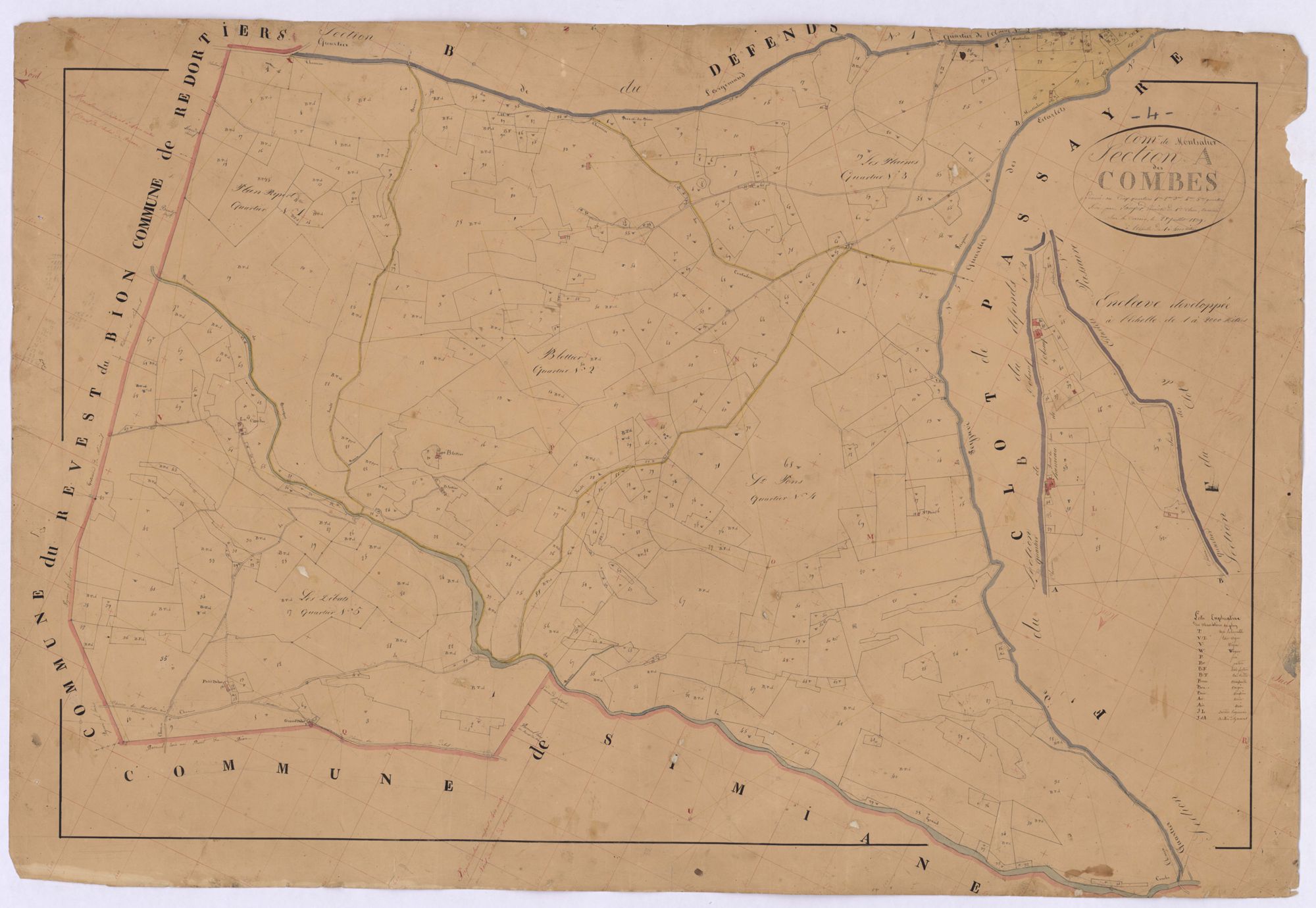 MONTSALIER - Section A, les Combes.