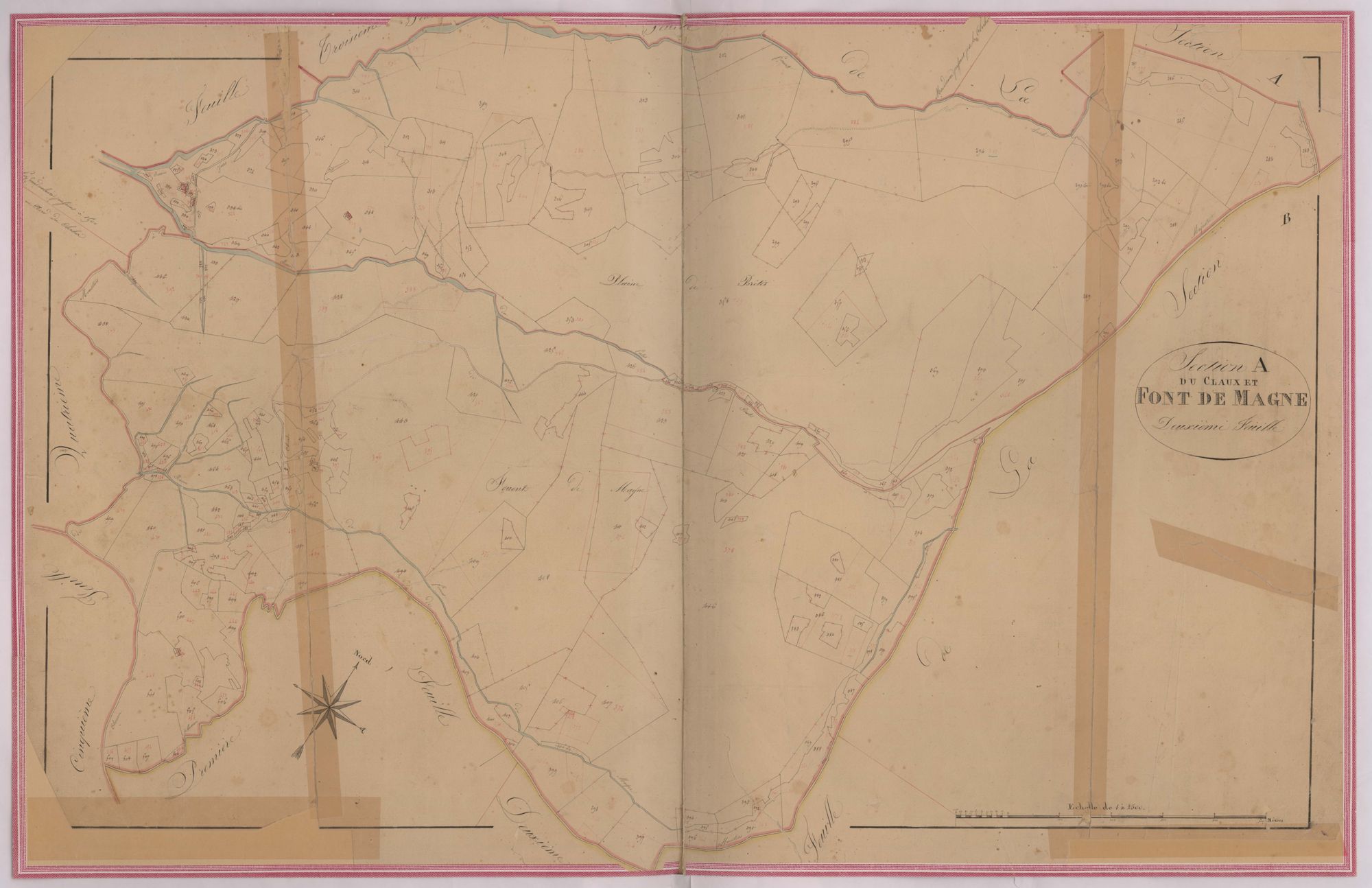 MOUSTIERS - Section A, les Claux et Font-Magne.