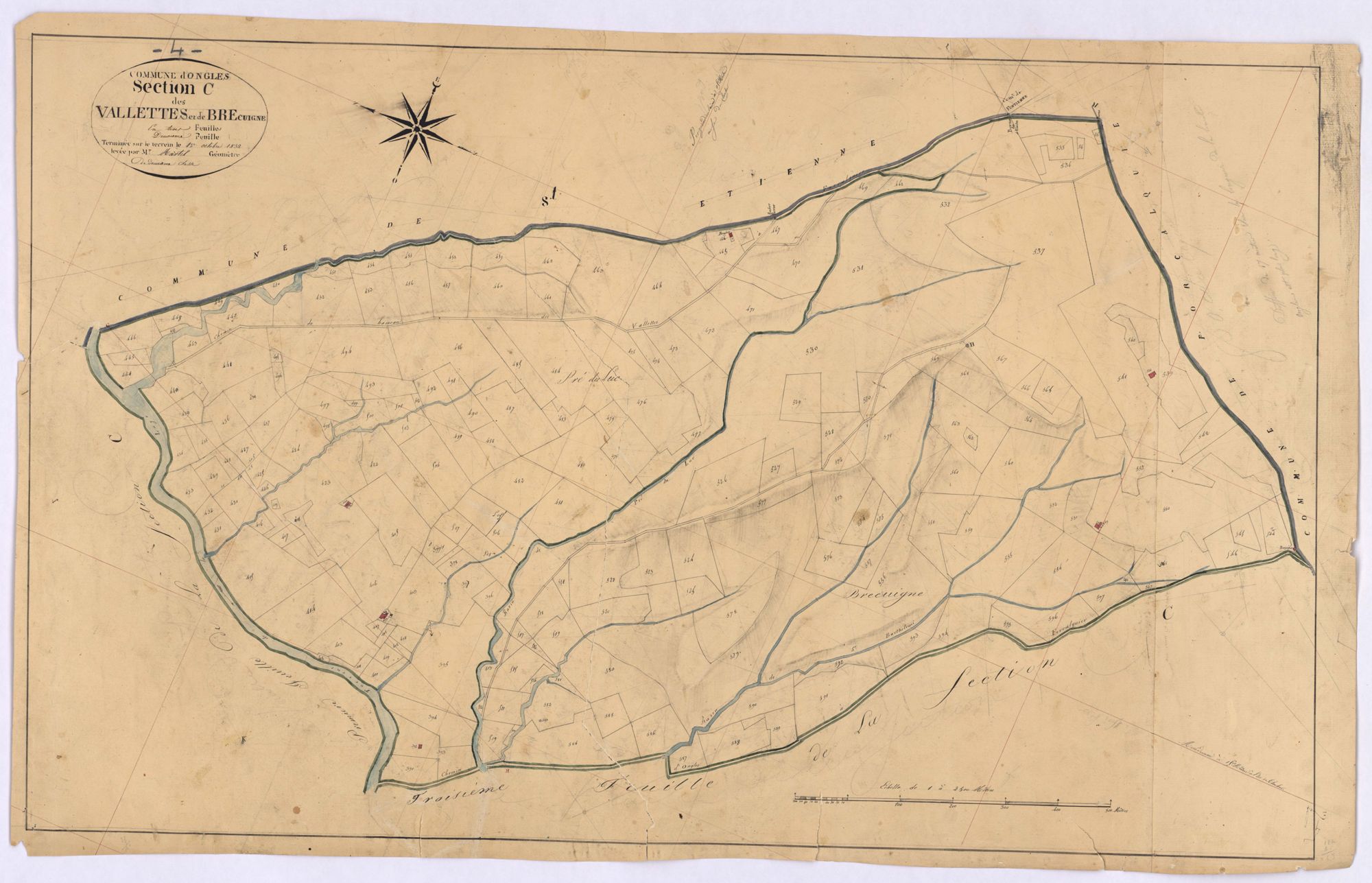 ONGLES - Section C, Vallettes-Bré.