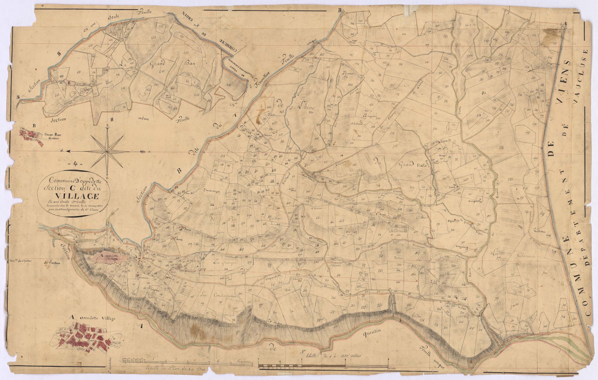 OPPEDETTE - Section C, le Village.