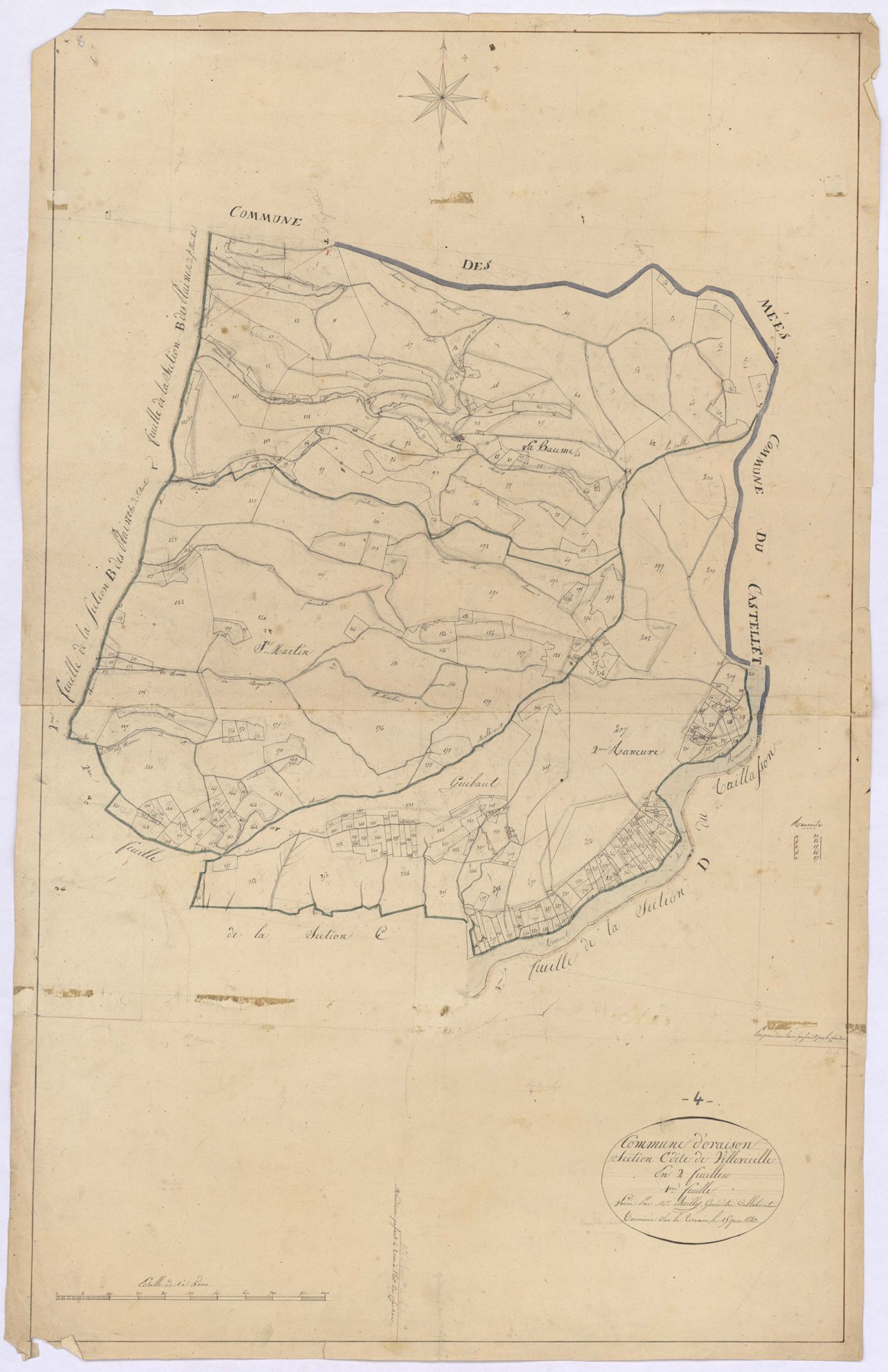 ORAISON - Section C, Villevieille.