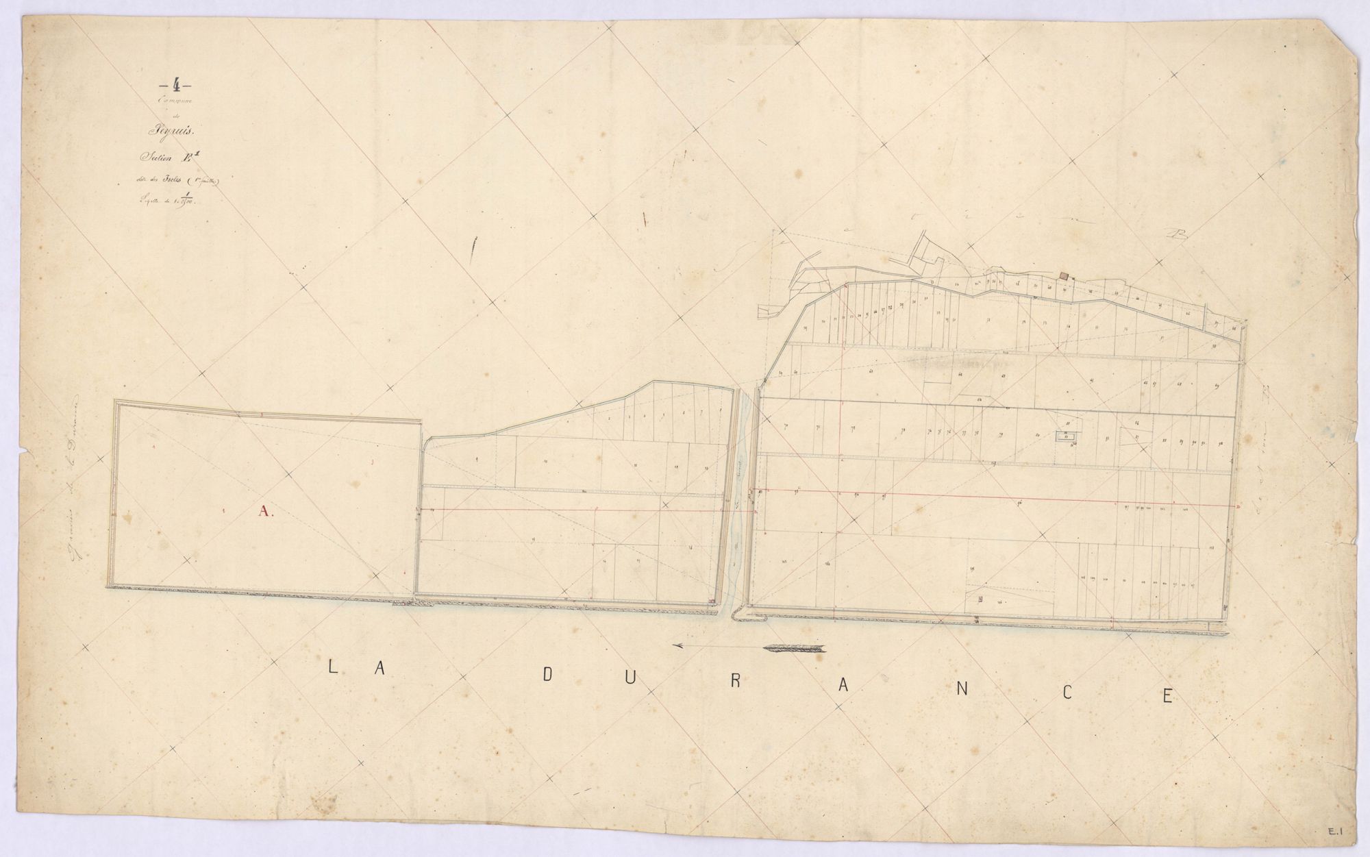 PEYRUIS - Section E, l'Iscles.